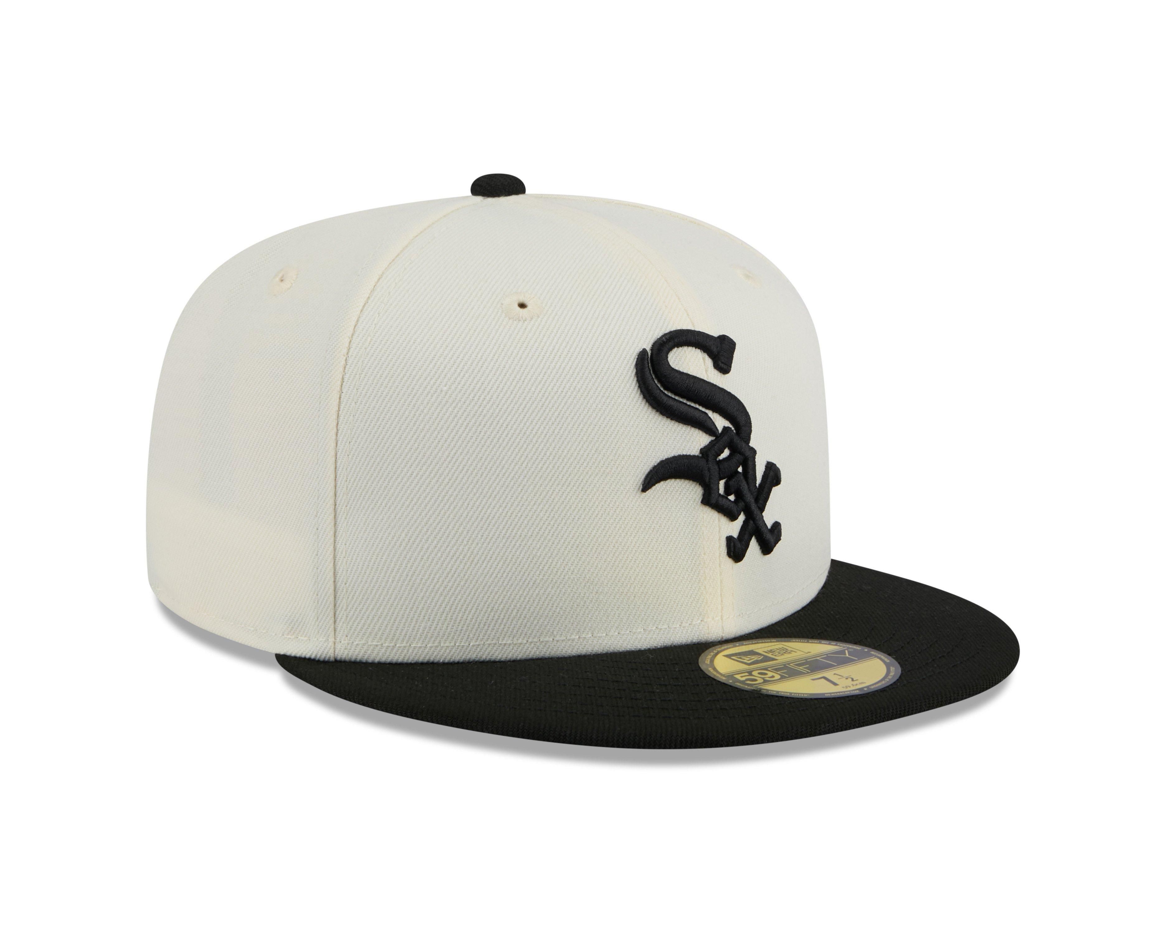 New Era Chicago White Sox 59FIFTY Fitted Hat-Cream/Black