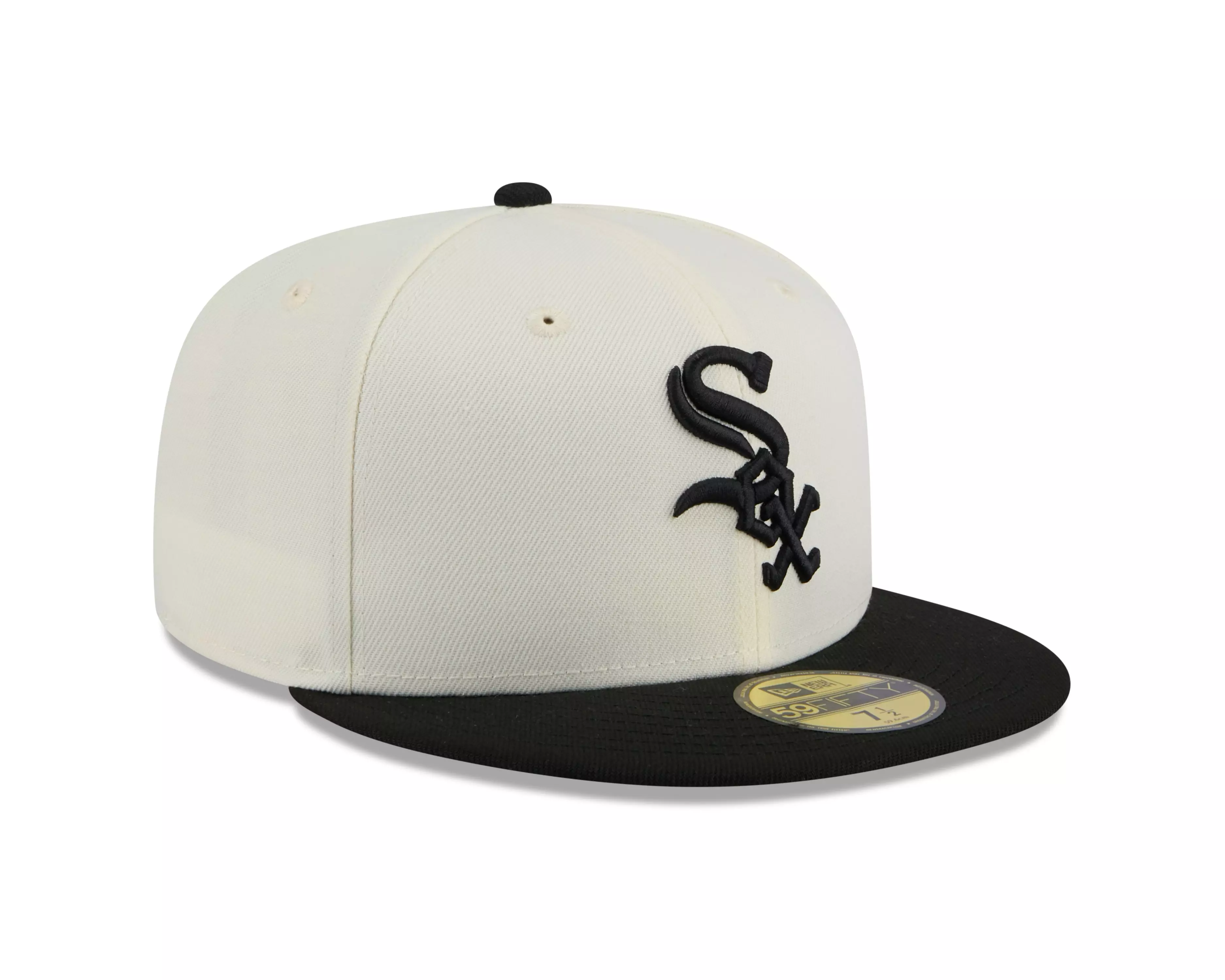 New Era Chicago White Sox 59FIFTY Fitted Hat-Cream/Black - WHITE/BLACK