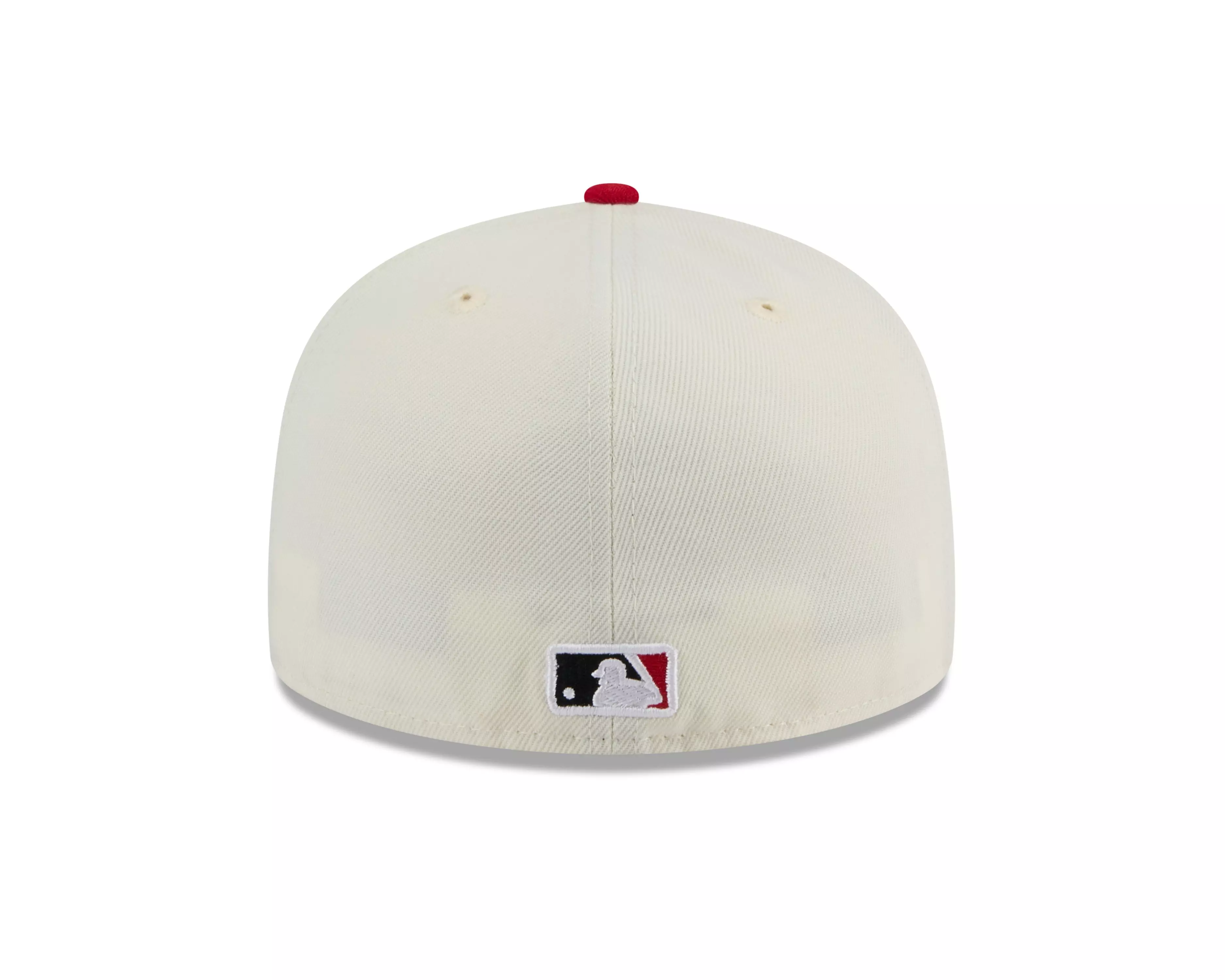 New Era Cincinnati Reds 59FIFTY Basic 2-Tone Fitted Hat-Cream/Red - WHITE/RED