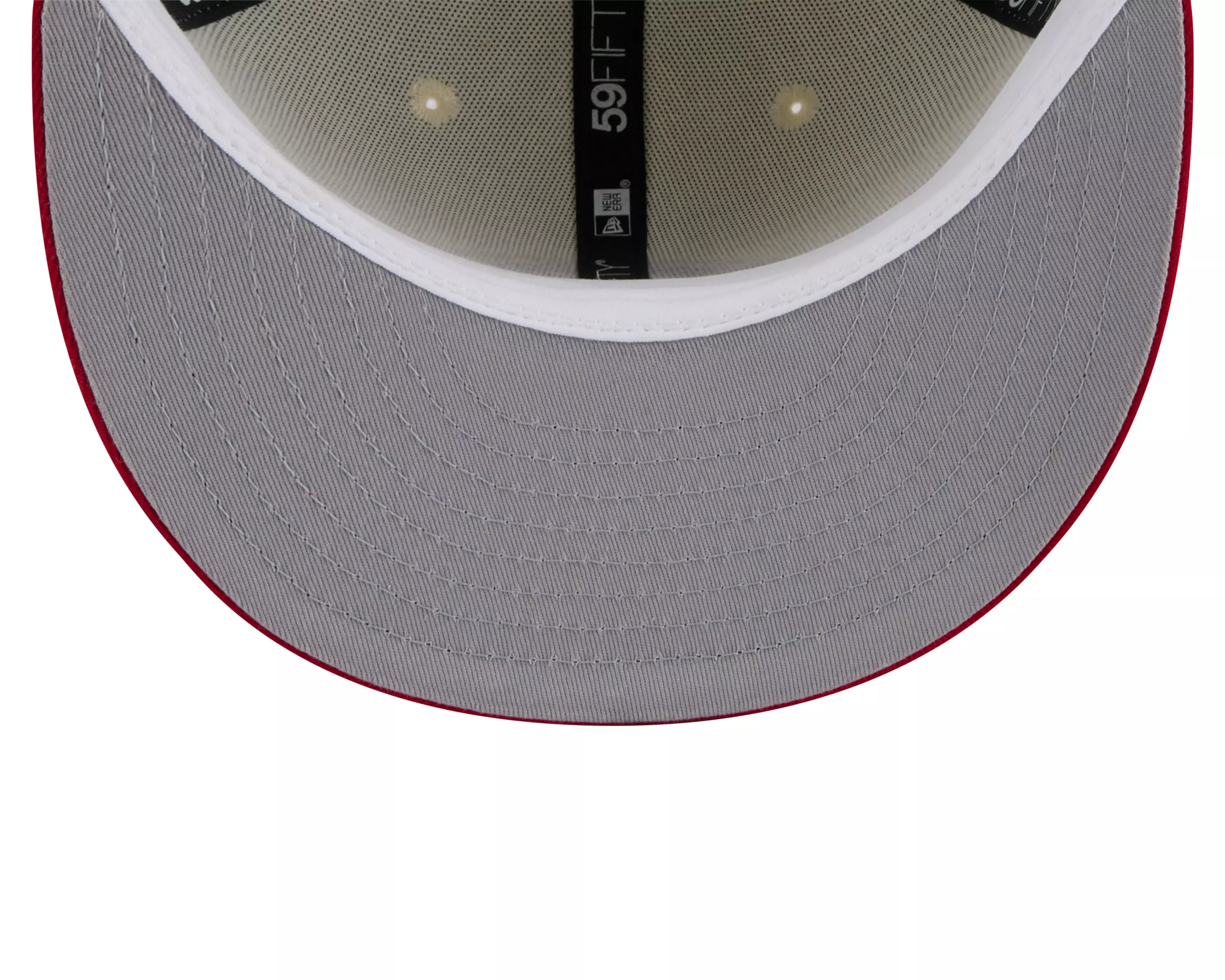 New Era Cincinnati Reds 59FIFTY Basic 2-Tone Fitted Hat-Cream/Red - WHITE/RED