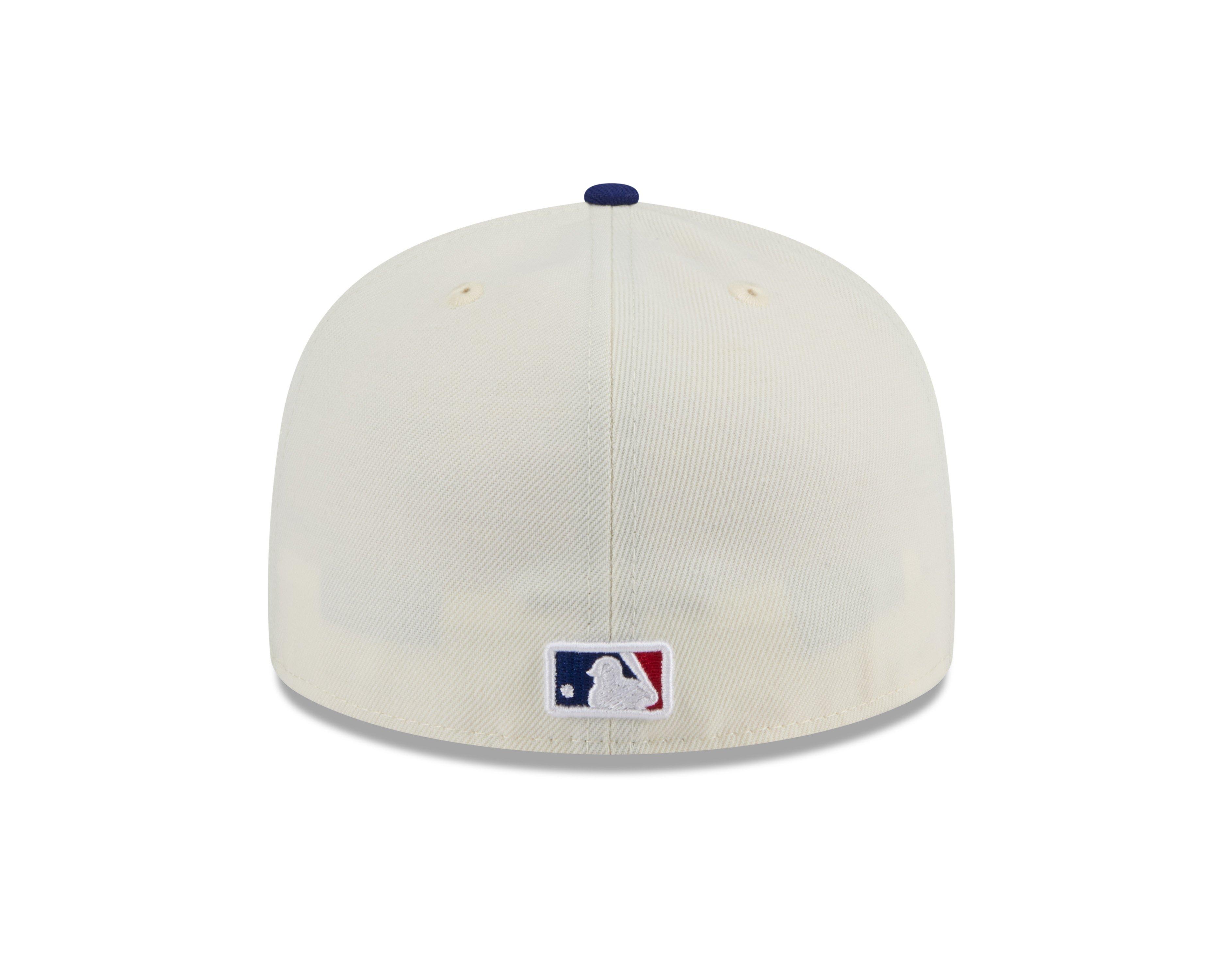 New Era Texas Rangers 59FIFTY Basic 2-Tone Fitted Hat-Cream/Royal - WHITE/BLUE Thumbnail View 3
