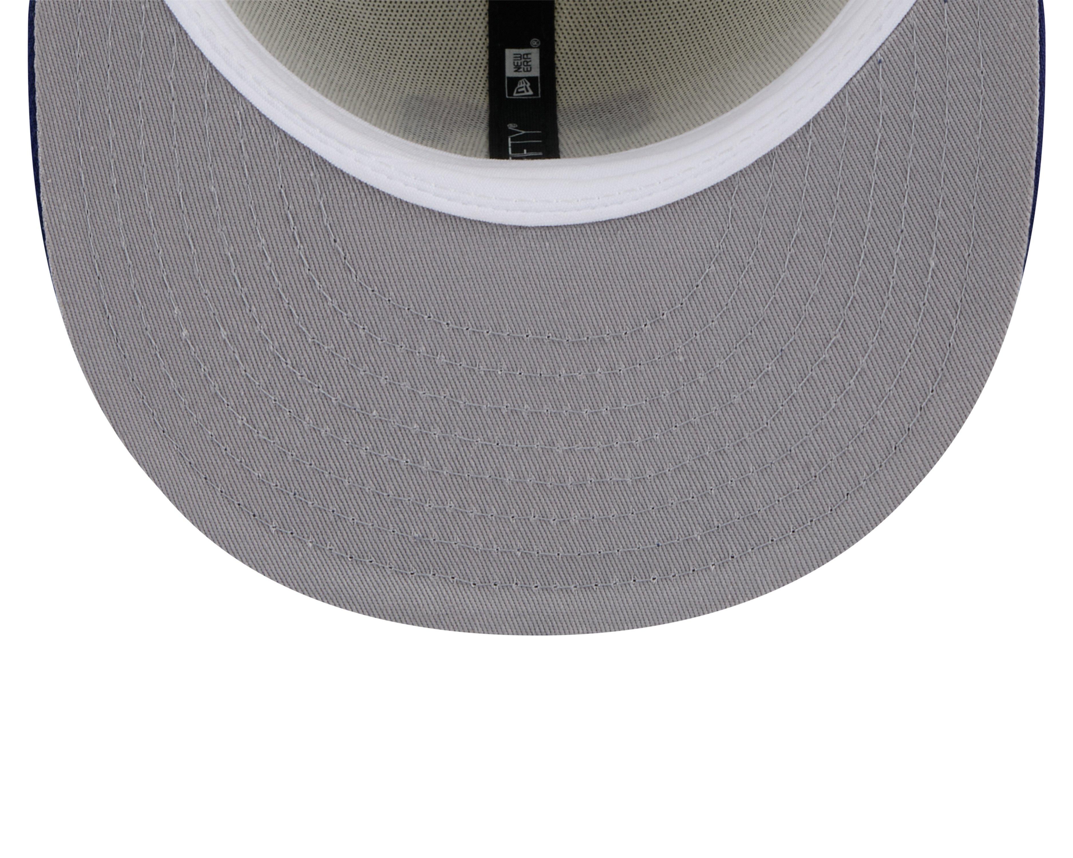 New Era Texas Rangers 59FIFTY Basic 2-Tone Fitted Hat-Cream/Royal - WHITE/BLUE Thumbnail View 4