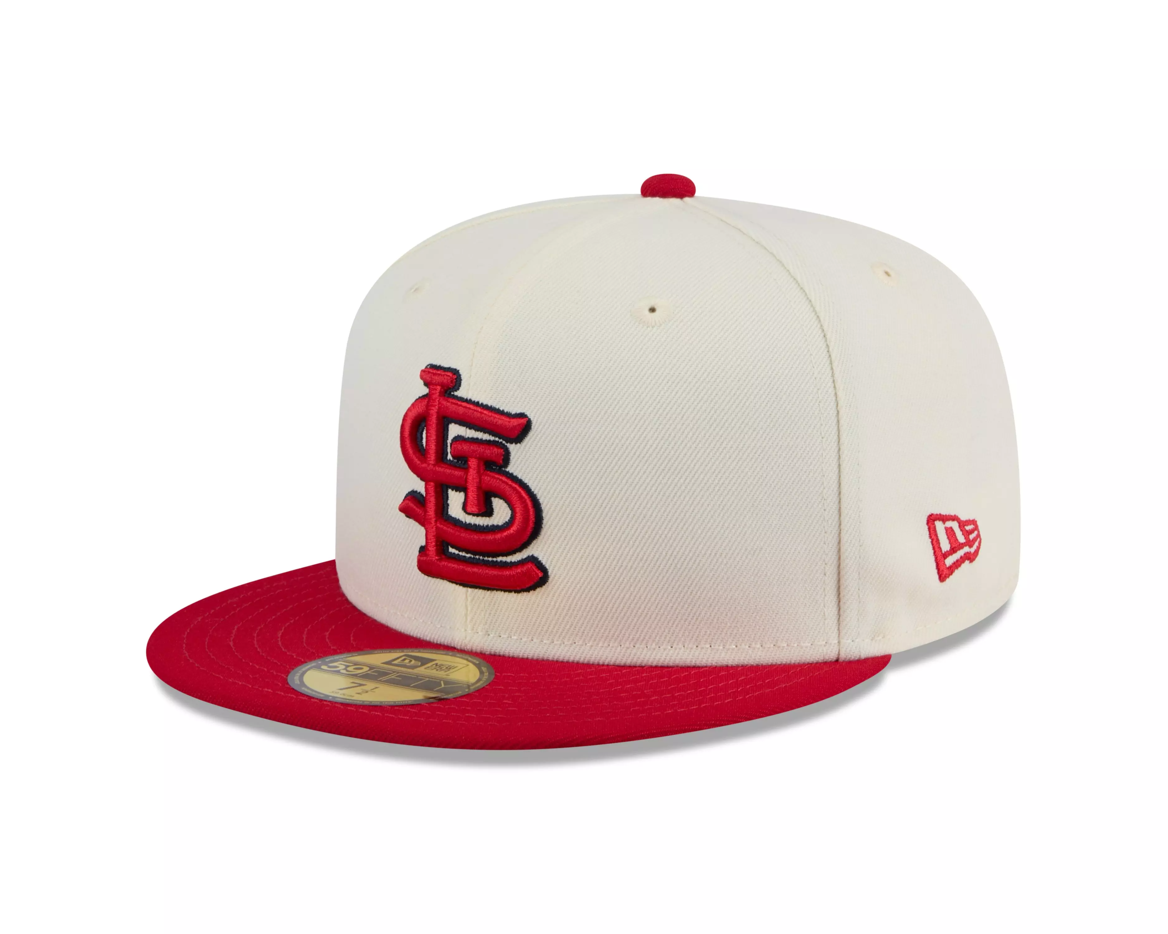 New Era St. Louis Cardinals Basic 59FIFTY 2-Tone Fitted Hat-Cream/Red - WHITE/RED