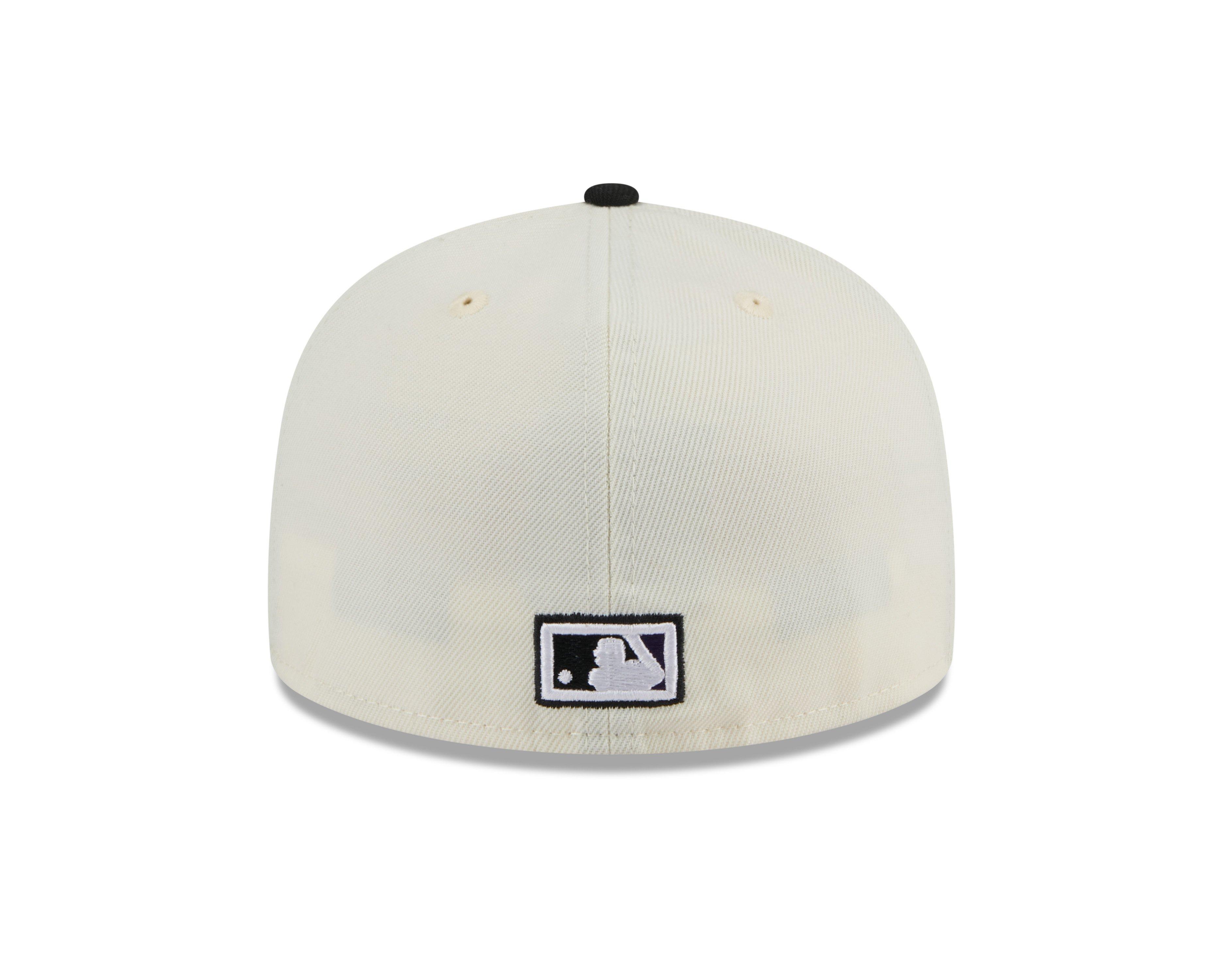 New Era Tampa Bay Rays 59FIFTY Basic 2-Tone Fitted Hat-Cream/Black - WHITE/BLACK Thumbnail View 3