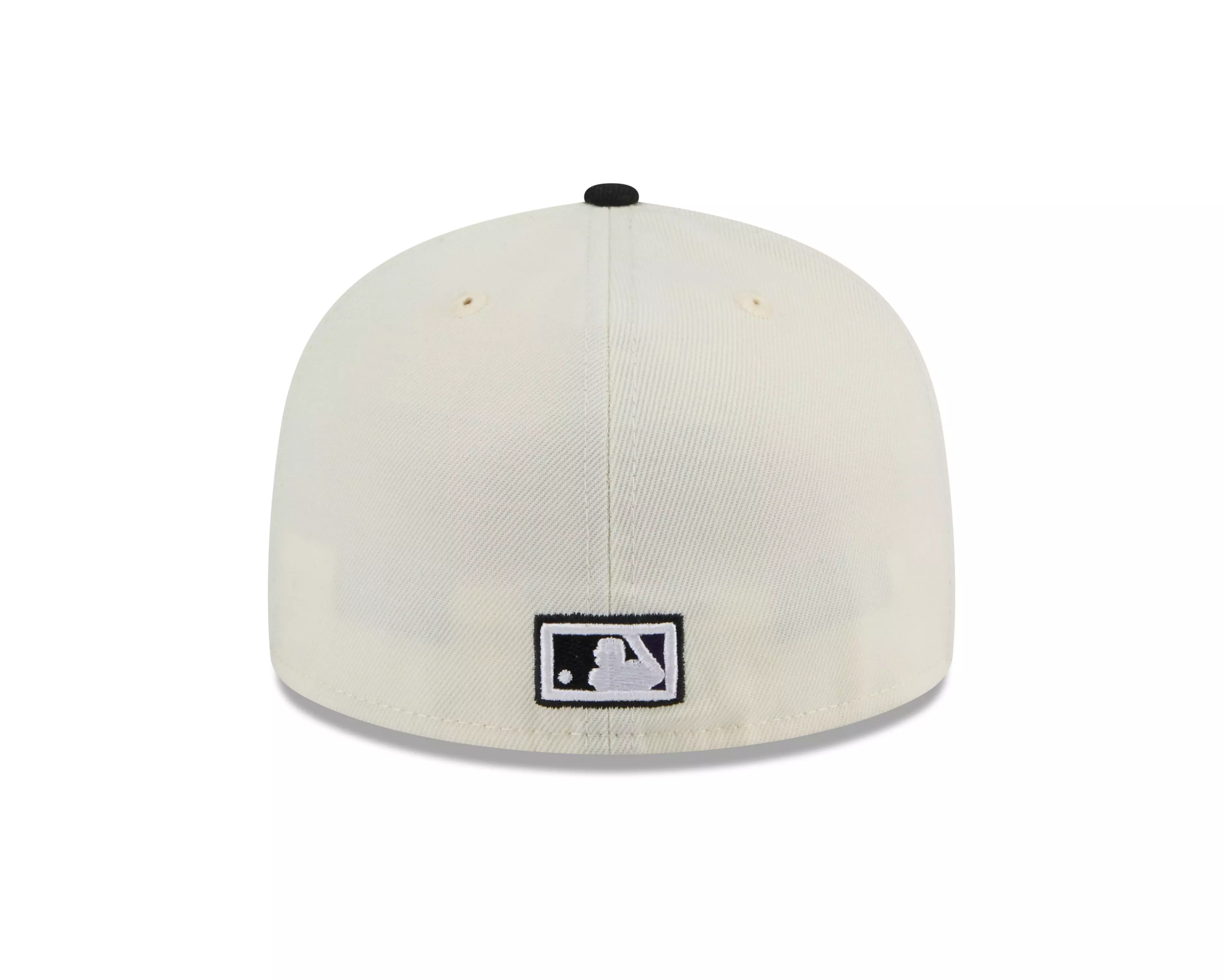 New Era Tampa Bay Rays 59FIFTY Basic 2-Tone Fitted Hat-Cream/Black - WHITE/BLACK