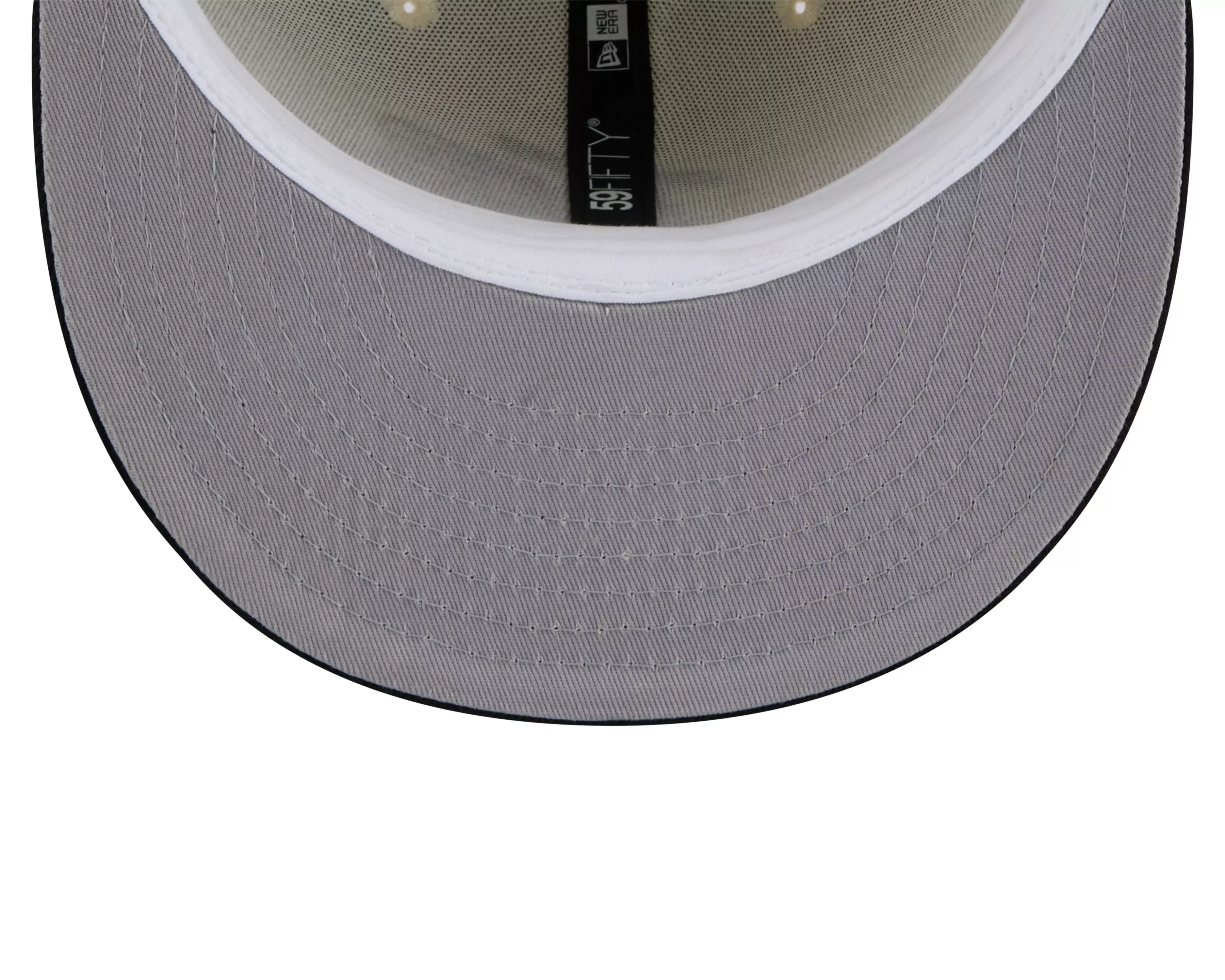New Era Tampa Bay Rays 59FIFTY Basic 2-Tone Fitted Hat-Cream/Black - WHITE/BLACK