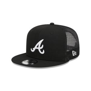 New Era Atlanta Braves 9FIFTY Trucker Snapback-Black/White