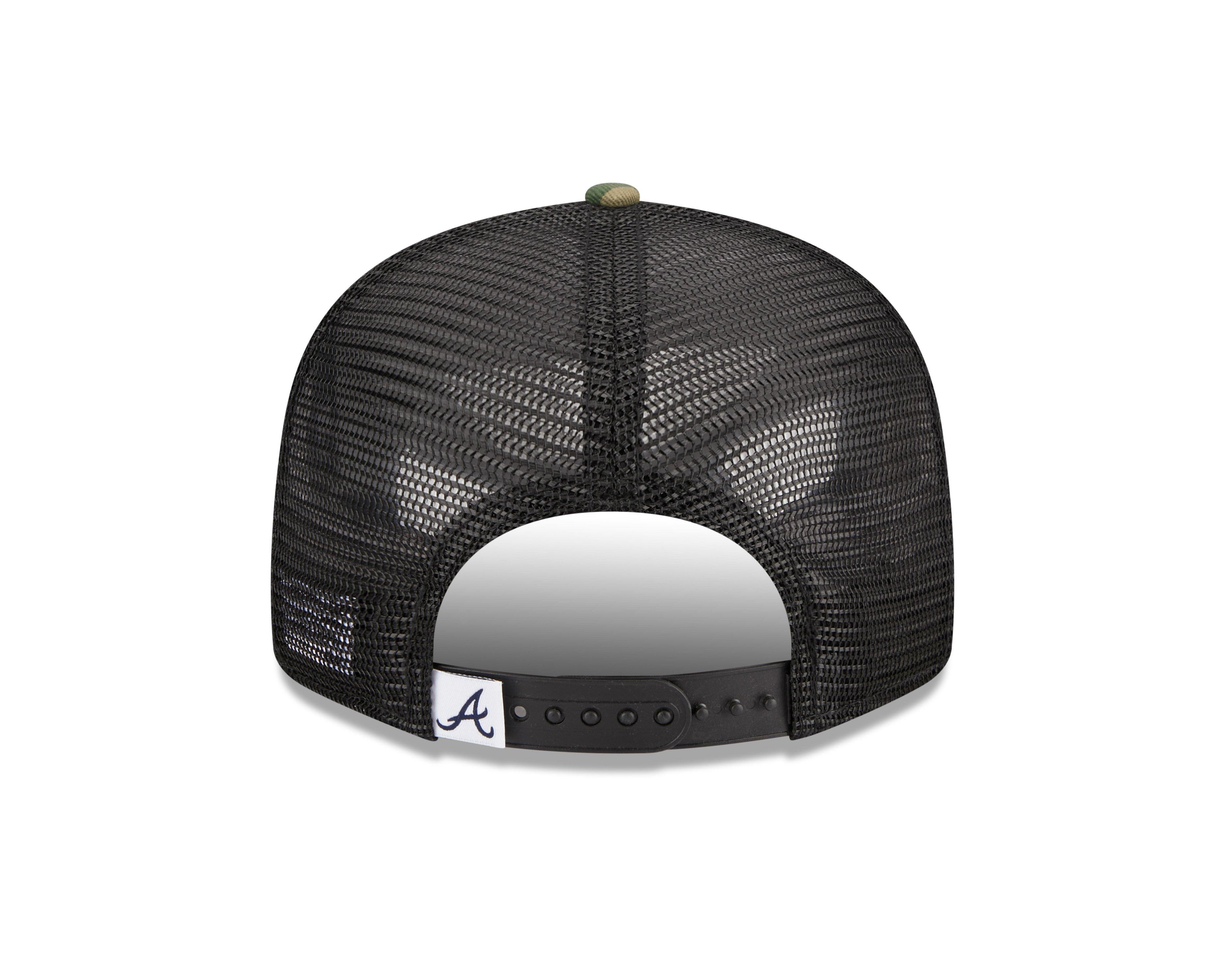 New Era Atlanta Braves 9FIFTY Trucker Snapback Hat - Camouflage - GREEN Thumbnail View 3