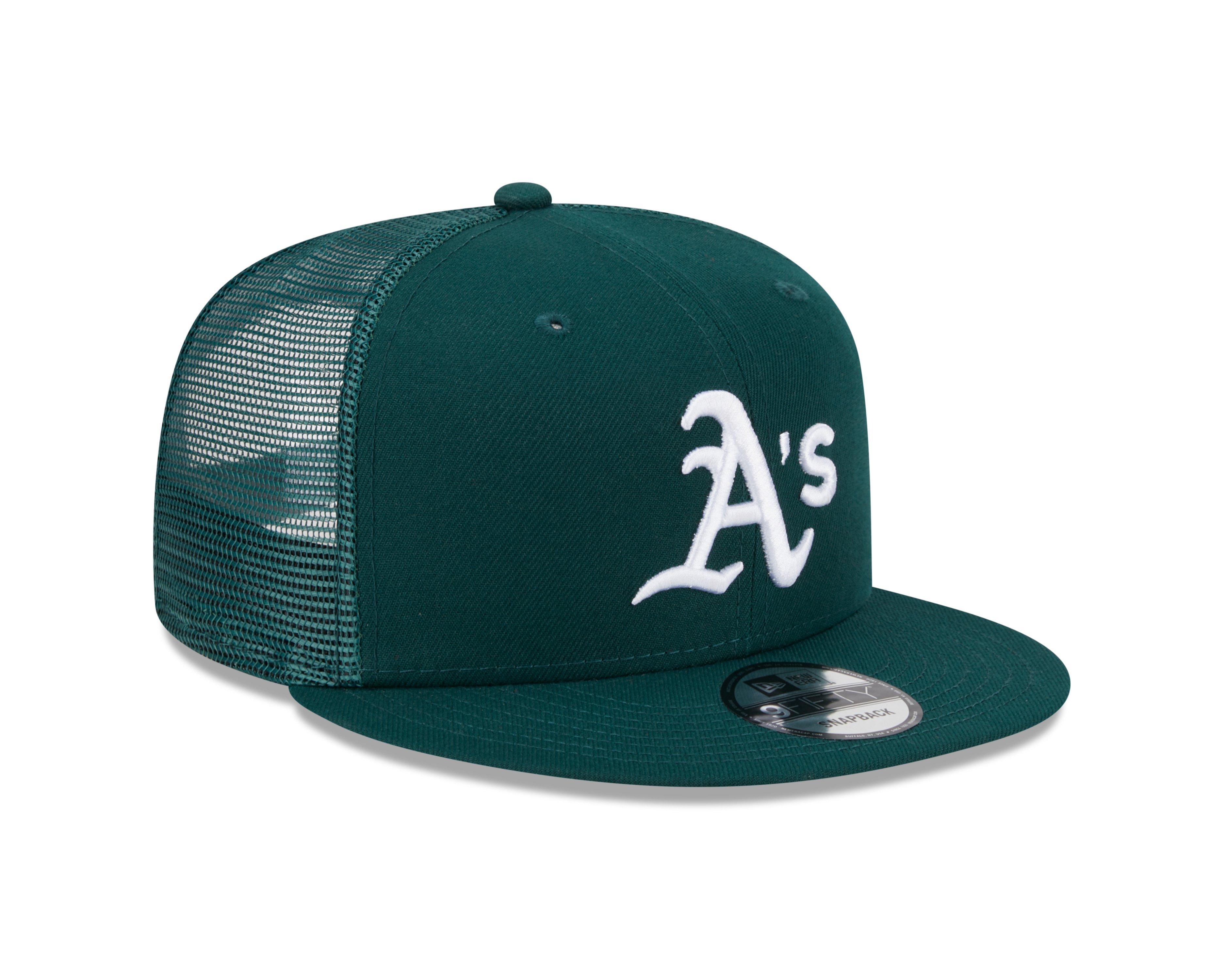 New Era Oakland Athletics 9FIFTY Trucker Snapback - Green/White - GREEN/WHITE Thumbnail View 2