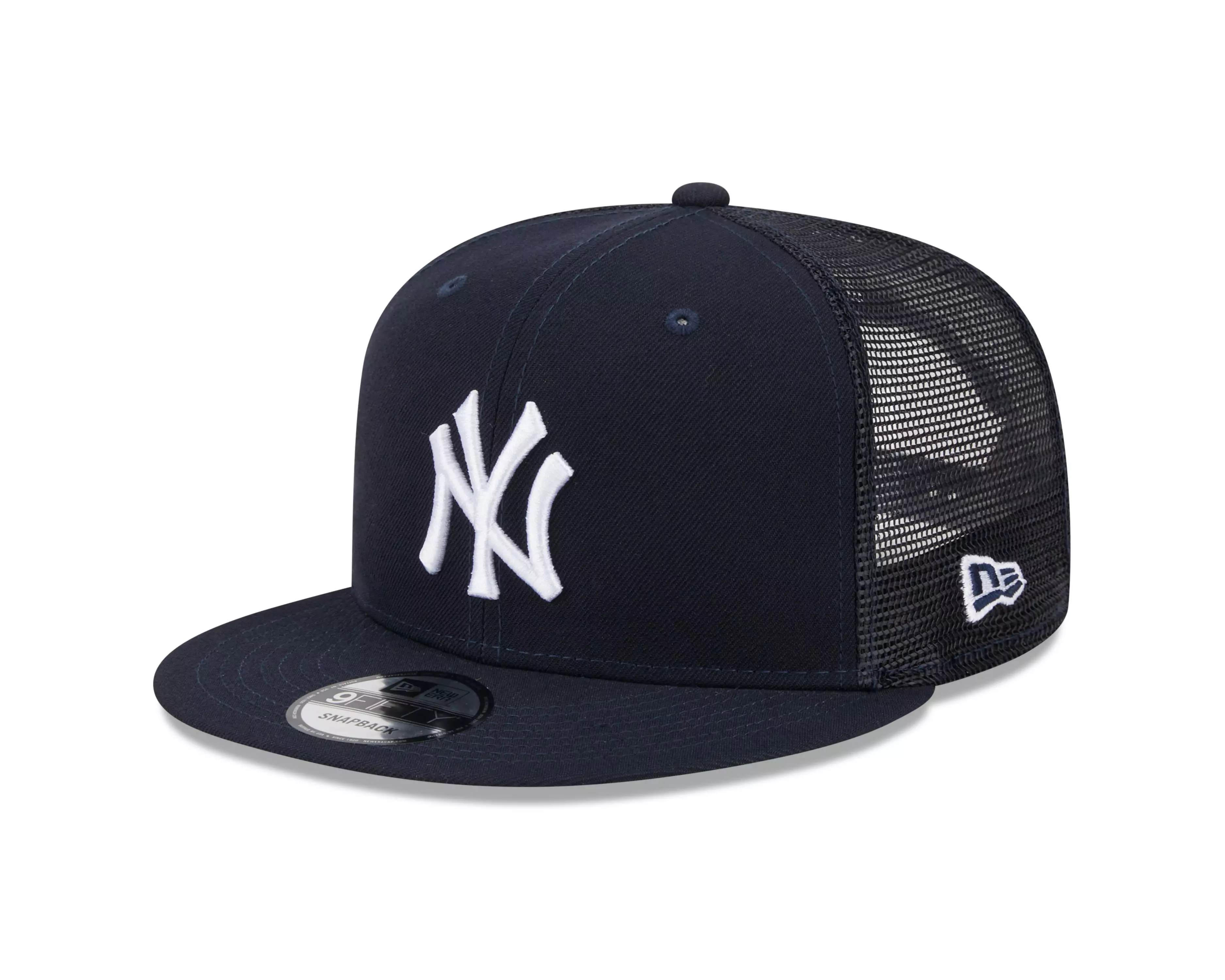 New Era New York Yankees 9FIFTY Trucker Snapback-Black/White - BLACK/WHITE