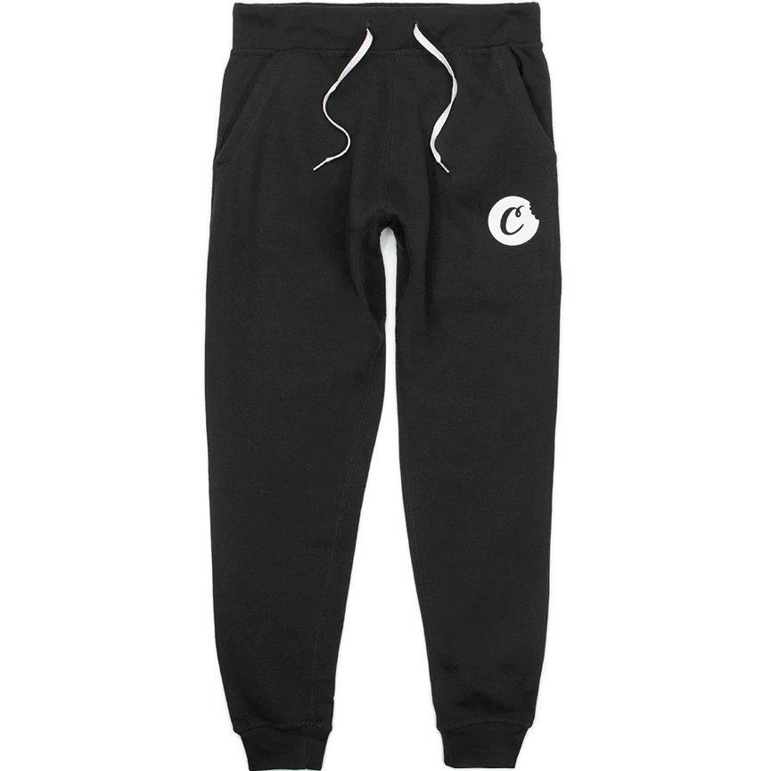 Cookies Men's C Bite Logo Sweatpants - Black/White - BLACK