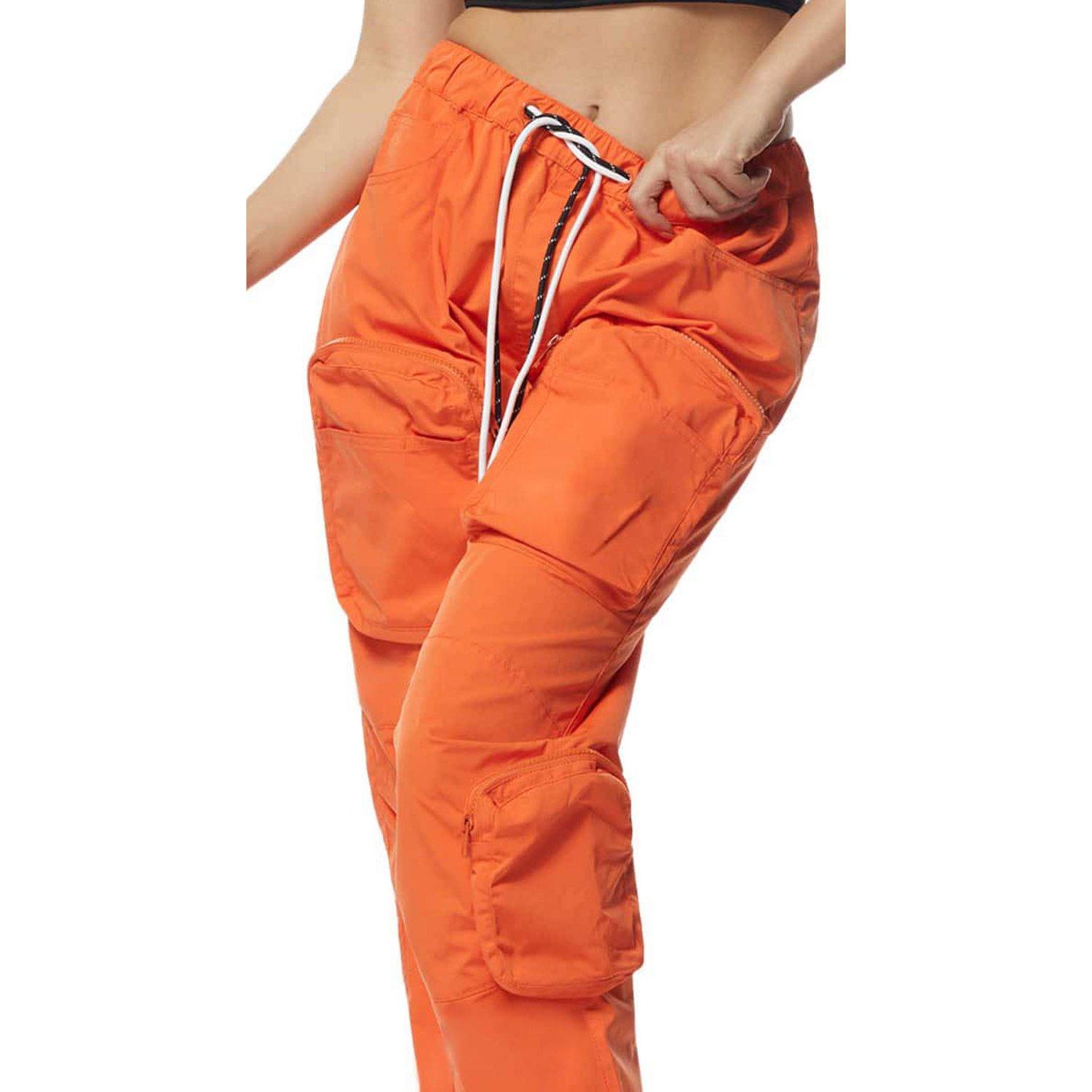 Grindhouse Women's Nylon Cargo Pants - Orange - ORANGE Thumbnail View 5
