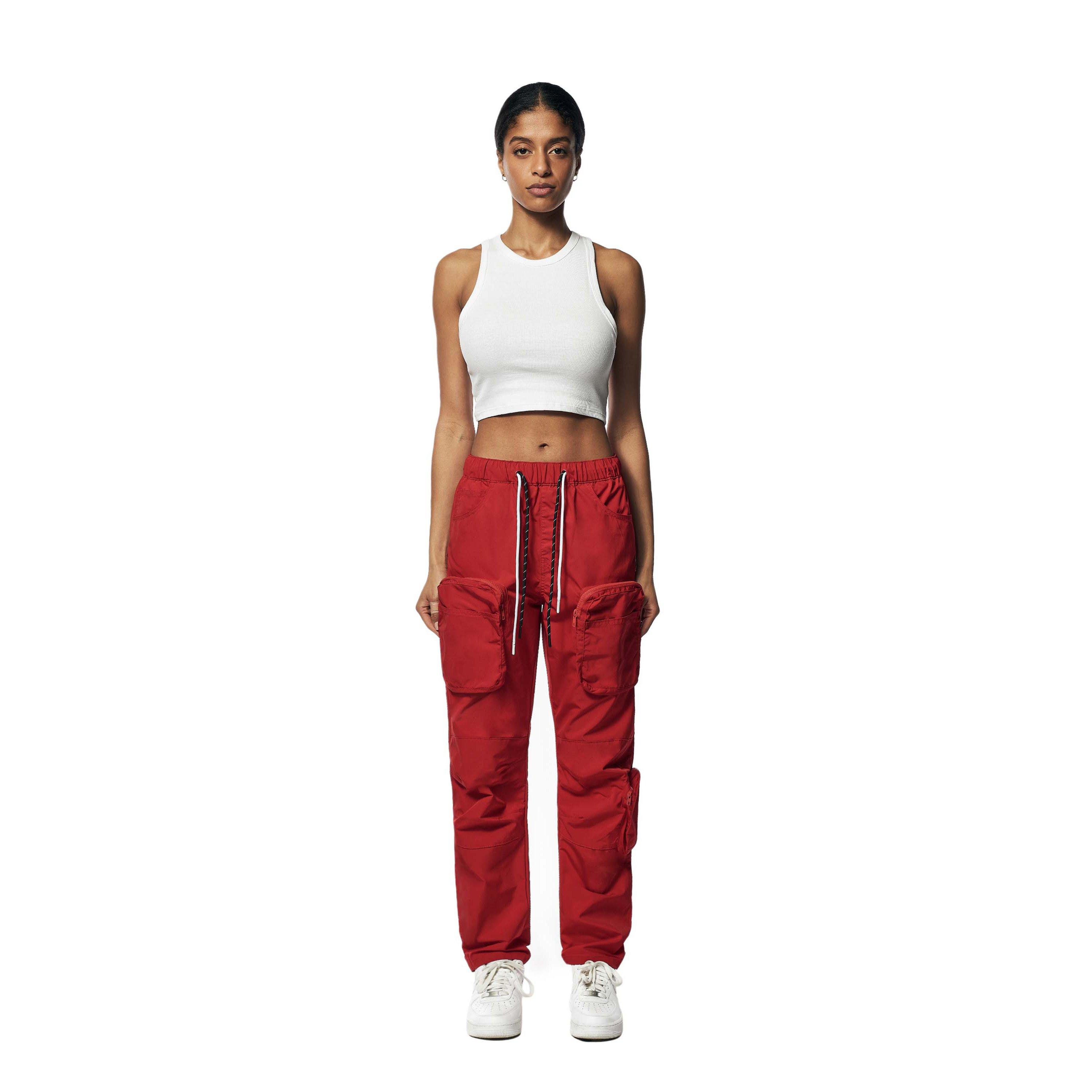 Grindhouse Nylon Cargo Women's Red Pants