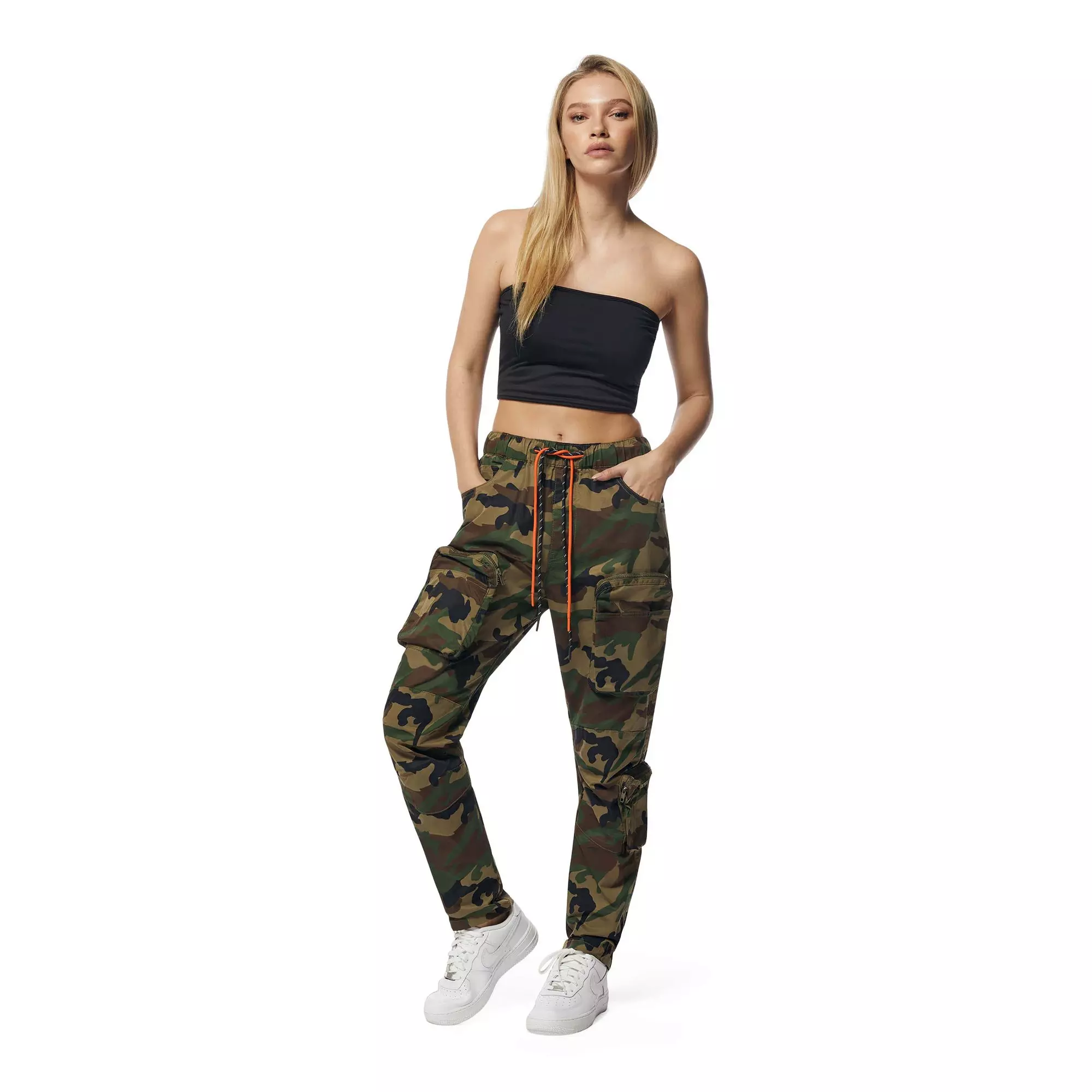 Grindhouse Women's Nylon Cargo Pants - Camo - CAMOUFLAGE