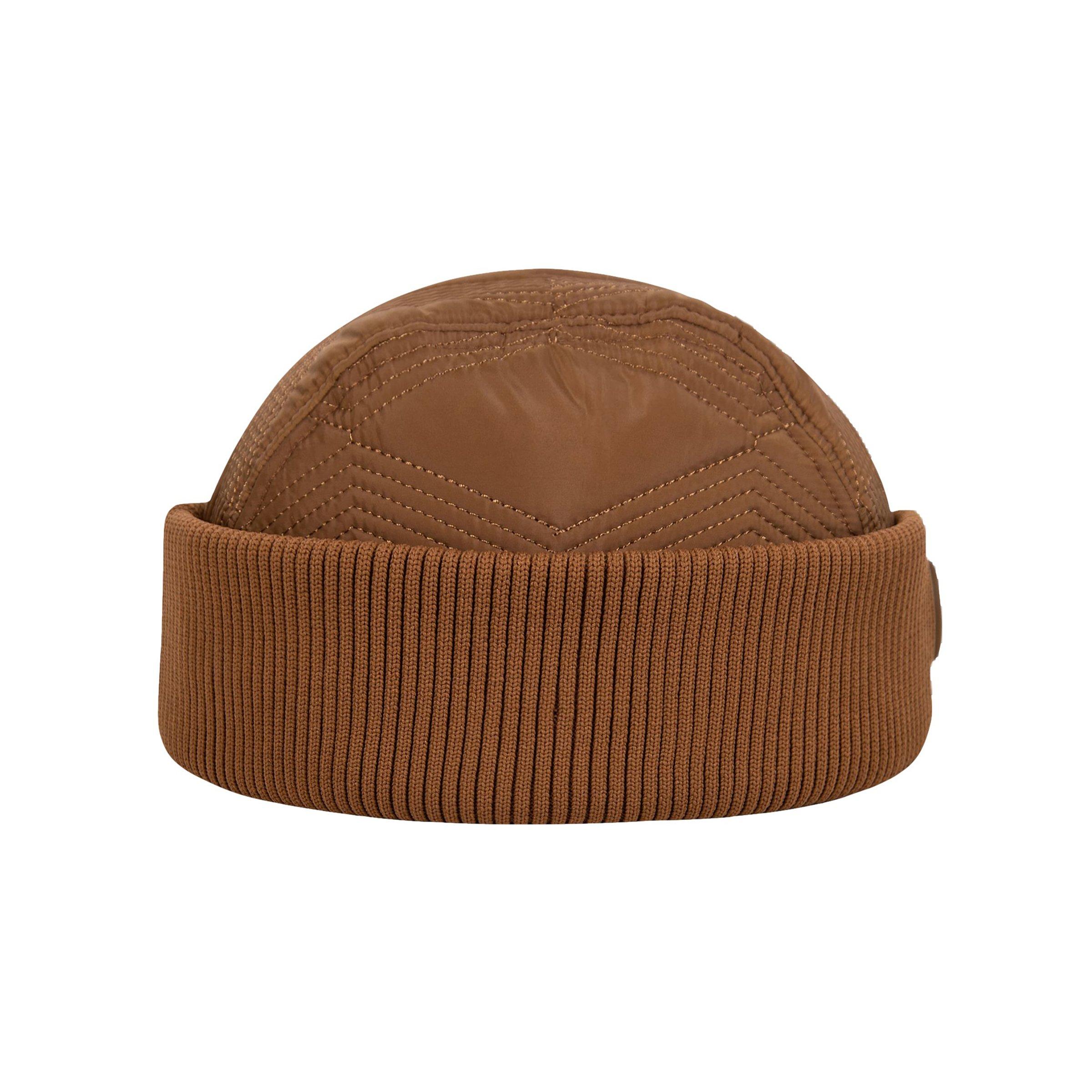 Paper Planes Diamond Quilted Brown Beanie