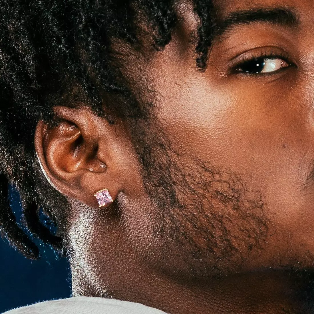 King Ice Pink Princess-Cut Stud Earrings - PINK