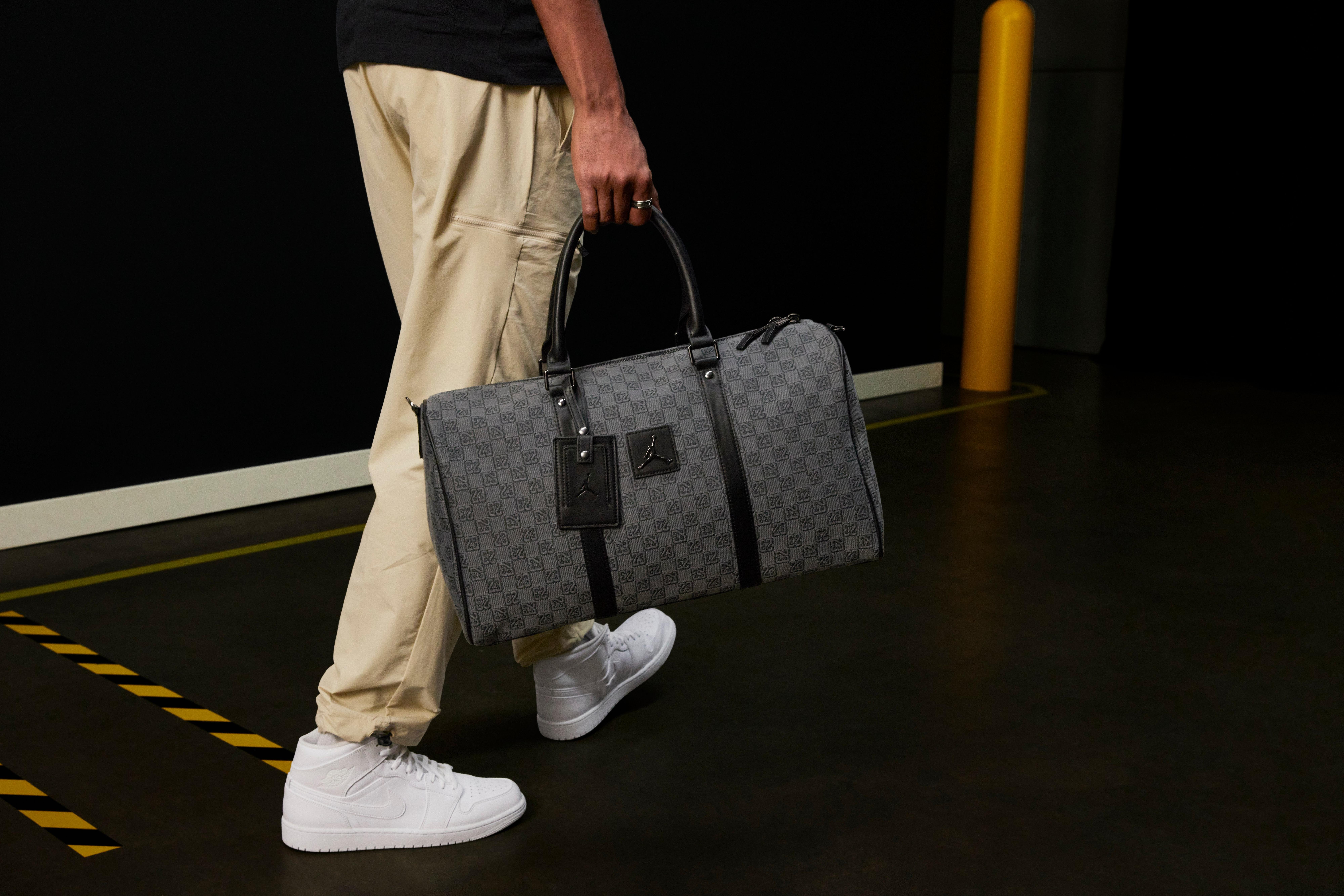 Jordan Monogram Duffle Bag Medium - Black/Grey - BLACK Thumbnail View 11