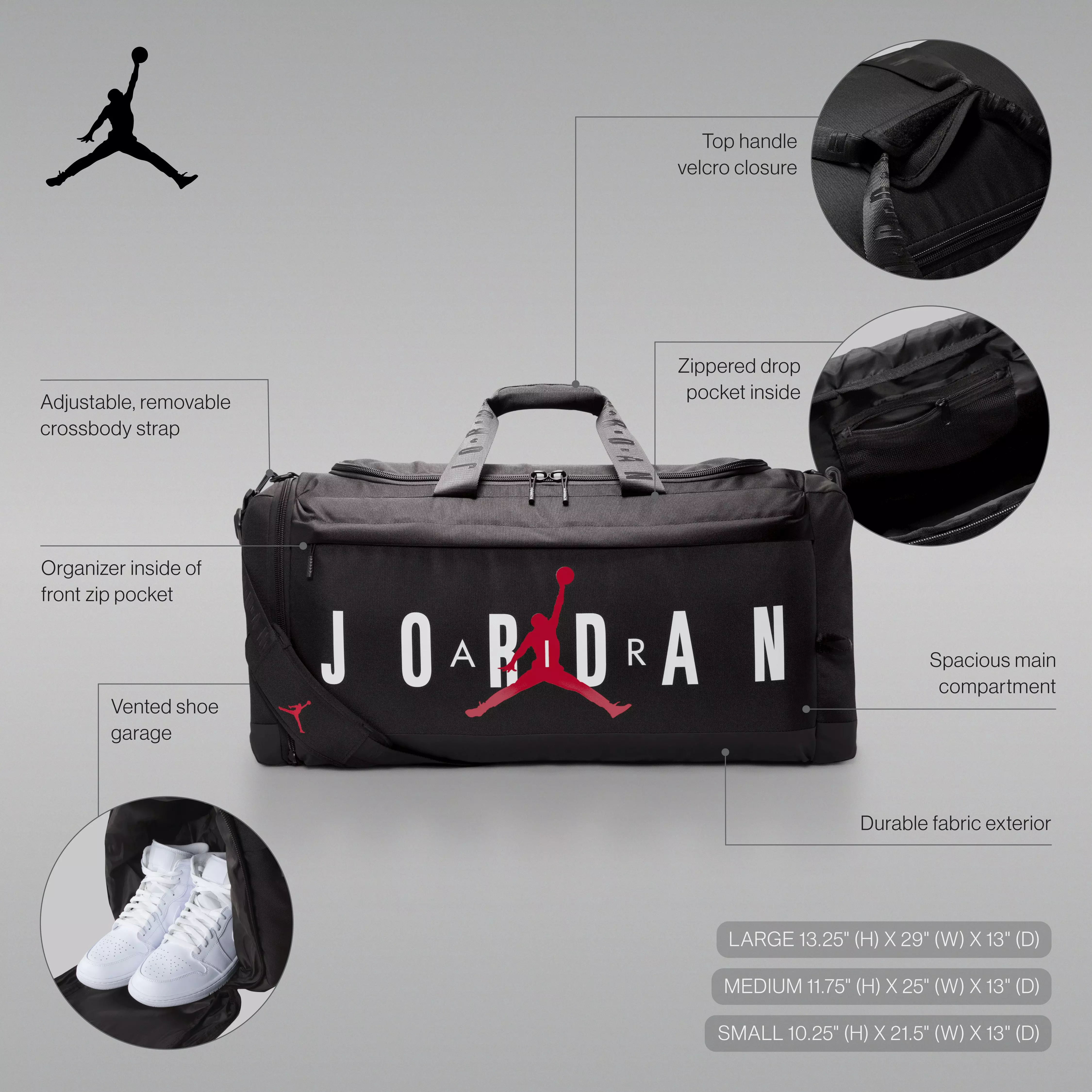 Jordan Velocity Duffle Bag Small - Black/White - BLACK