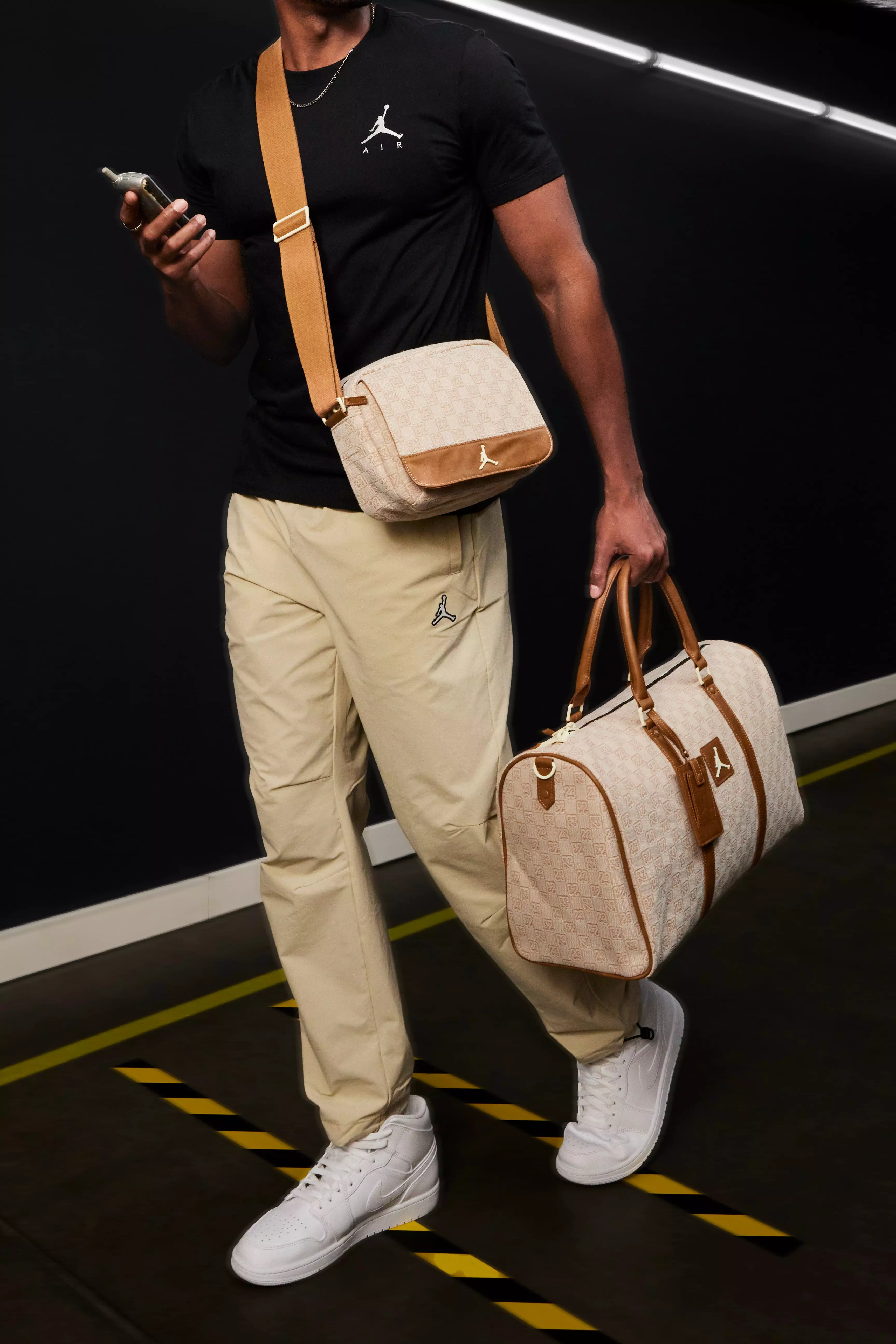 Jordan Monogram Mini Messenger Bag - Sail - CREAM