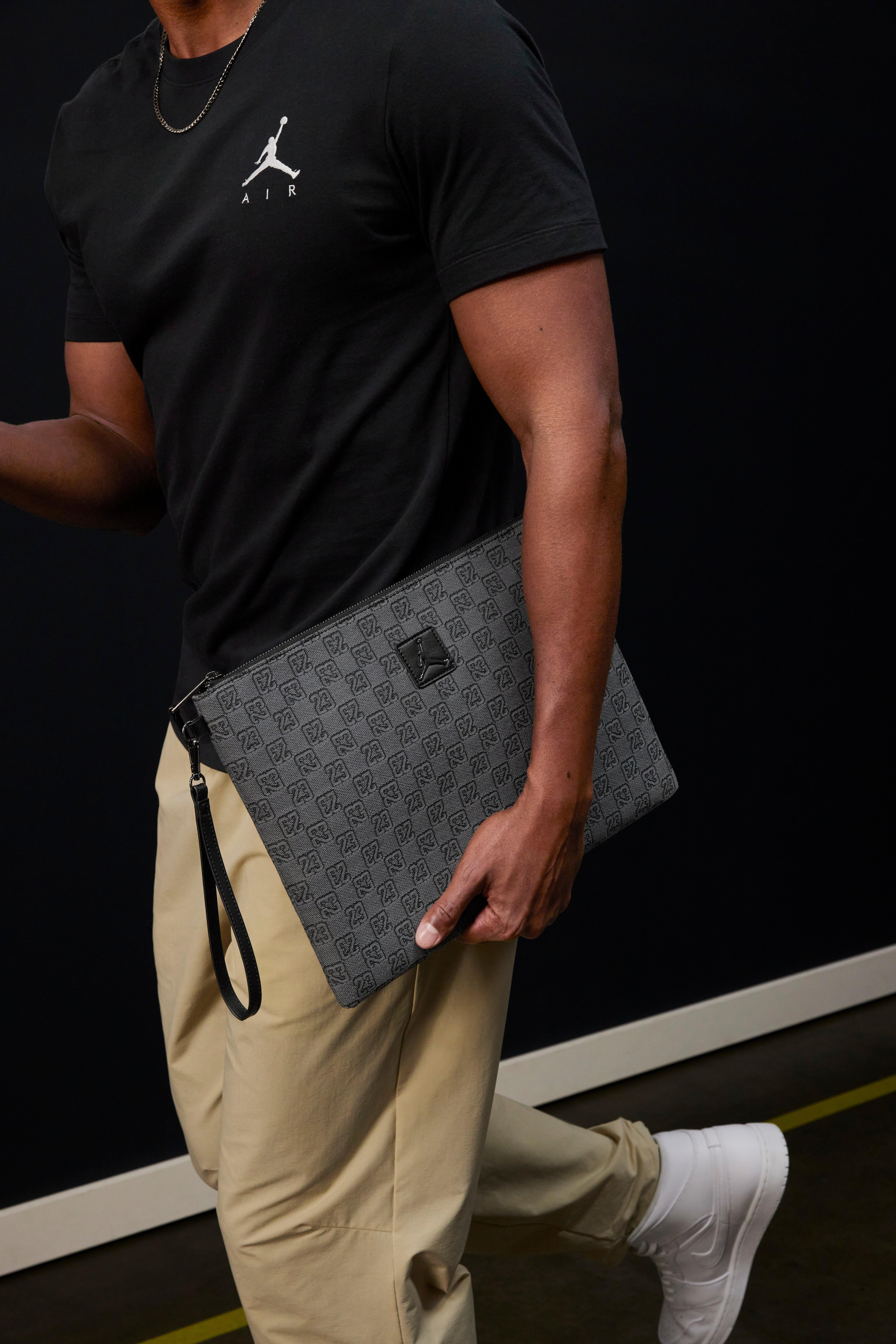 Jordan Monogram Pouch - Black/Grey - BLACK Thumbnail View 7