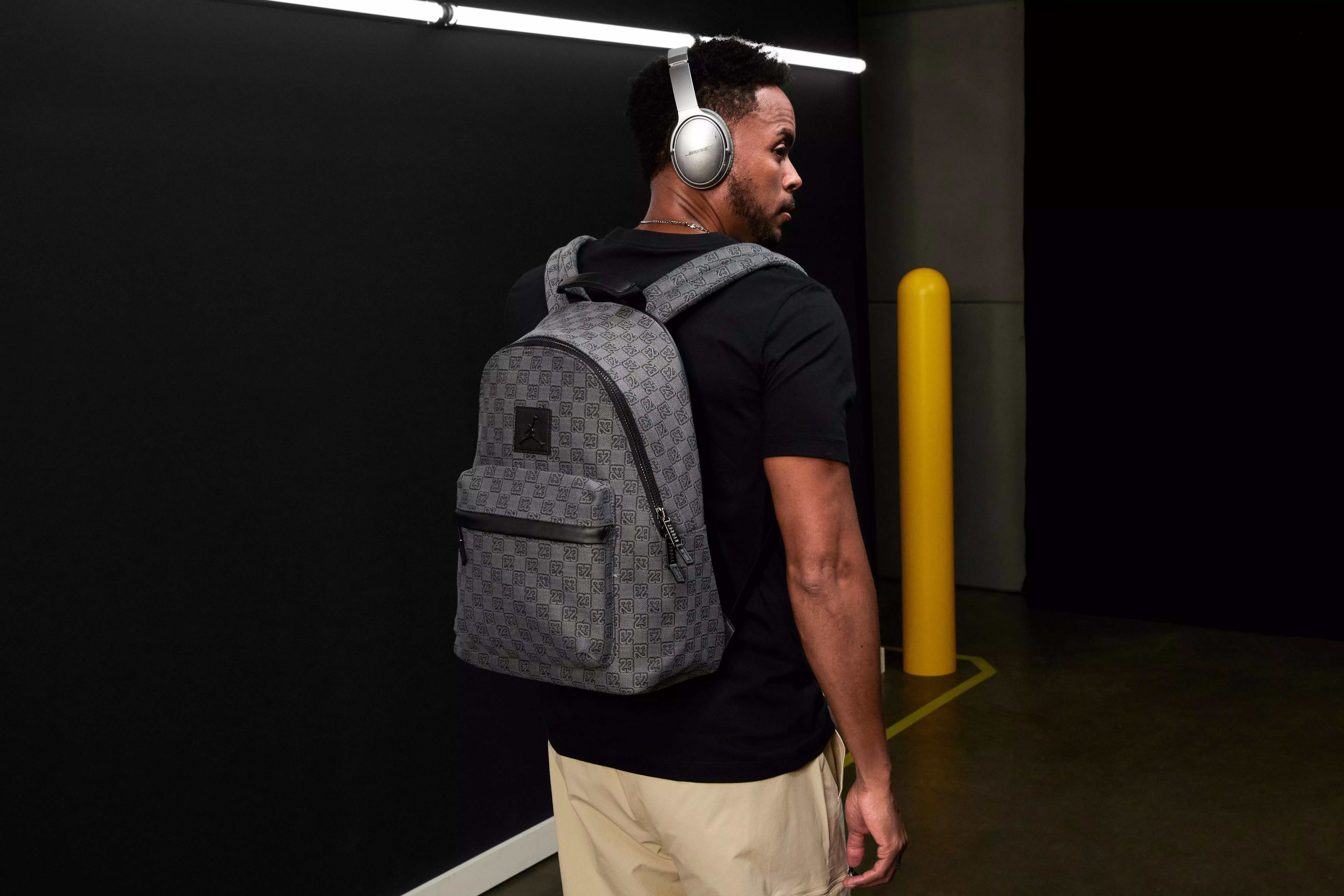 Jordan Monogram Backpack - Grey/Black - GREY/BLACK