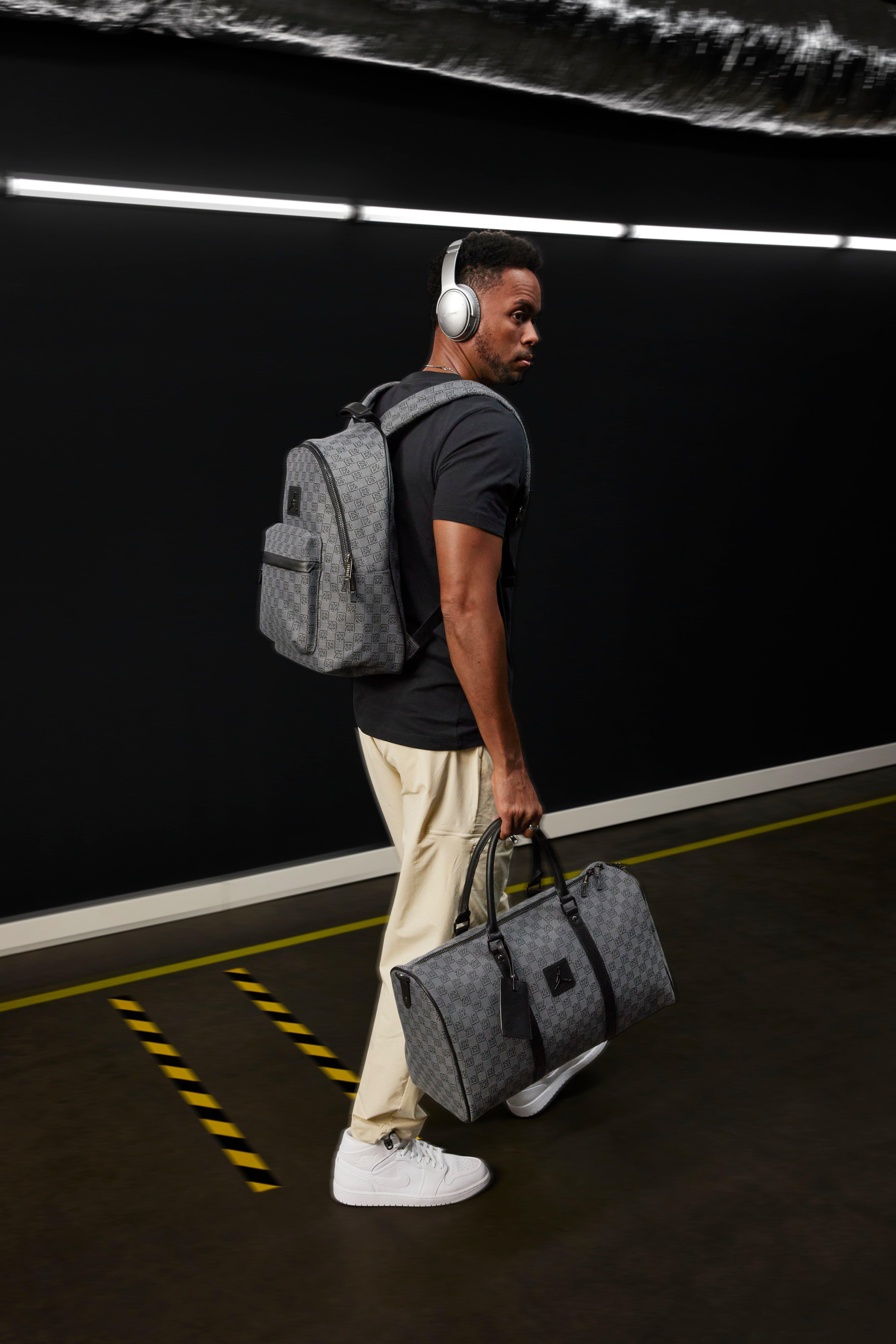 Jordan Monogram Backpack - Grey/Black - GREY/BLACK Thumbnail View 13