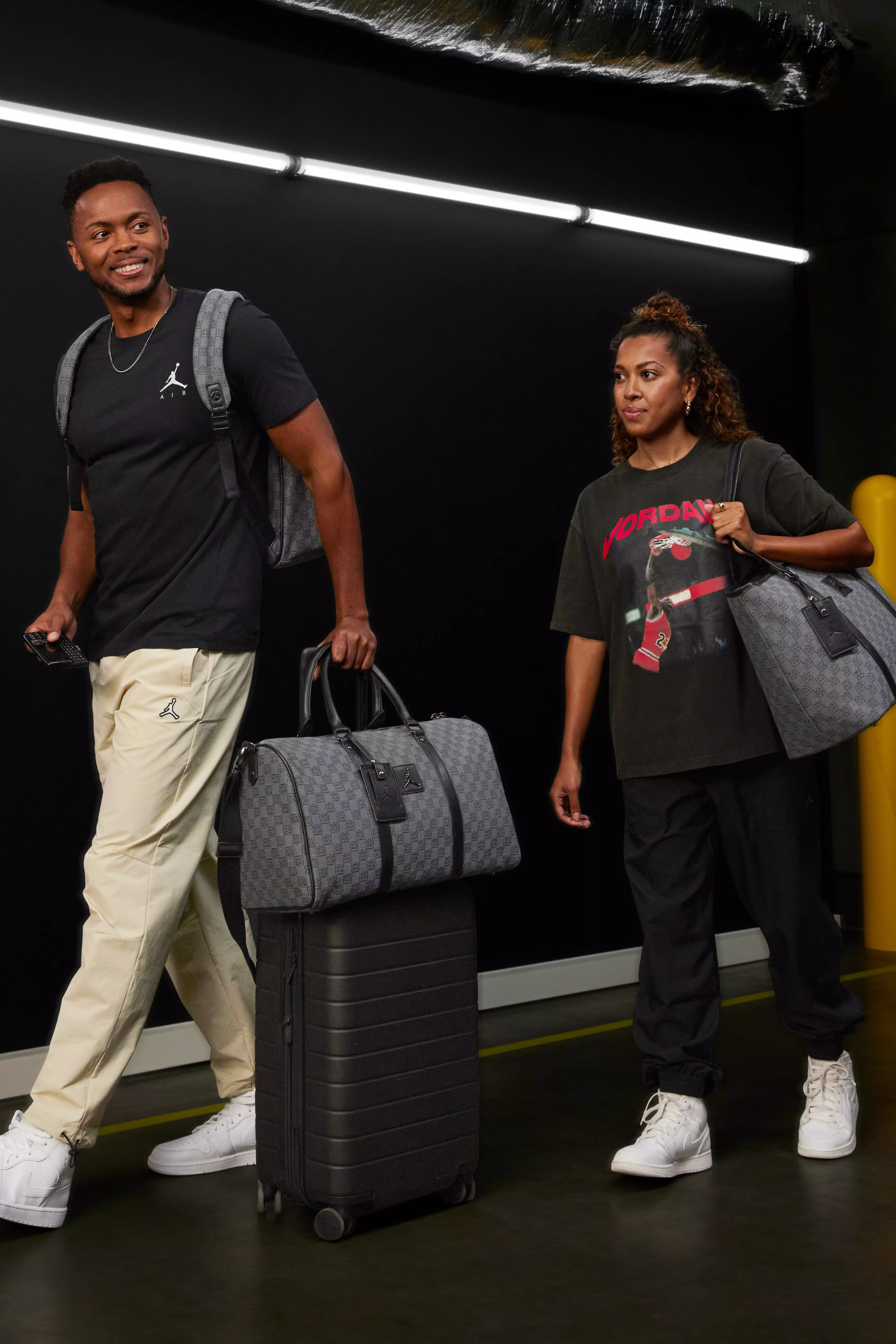 Jordan Monogram Backpack - Grey/Black - GREY/BLACK