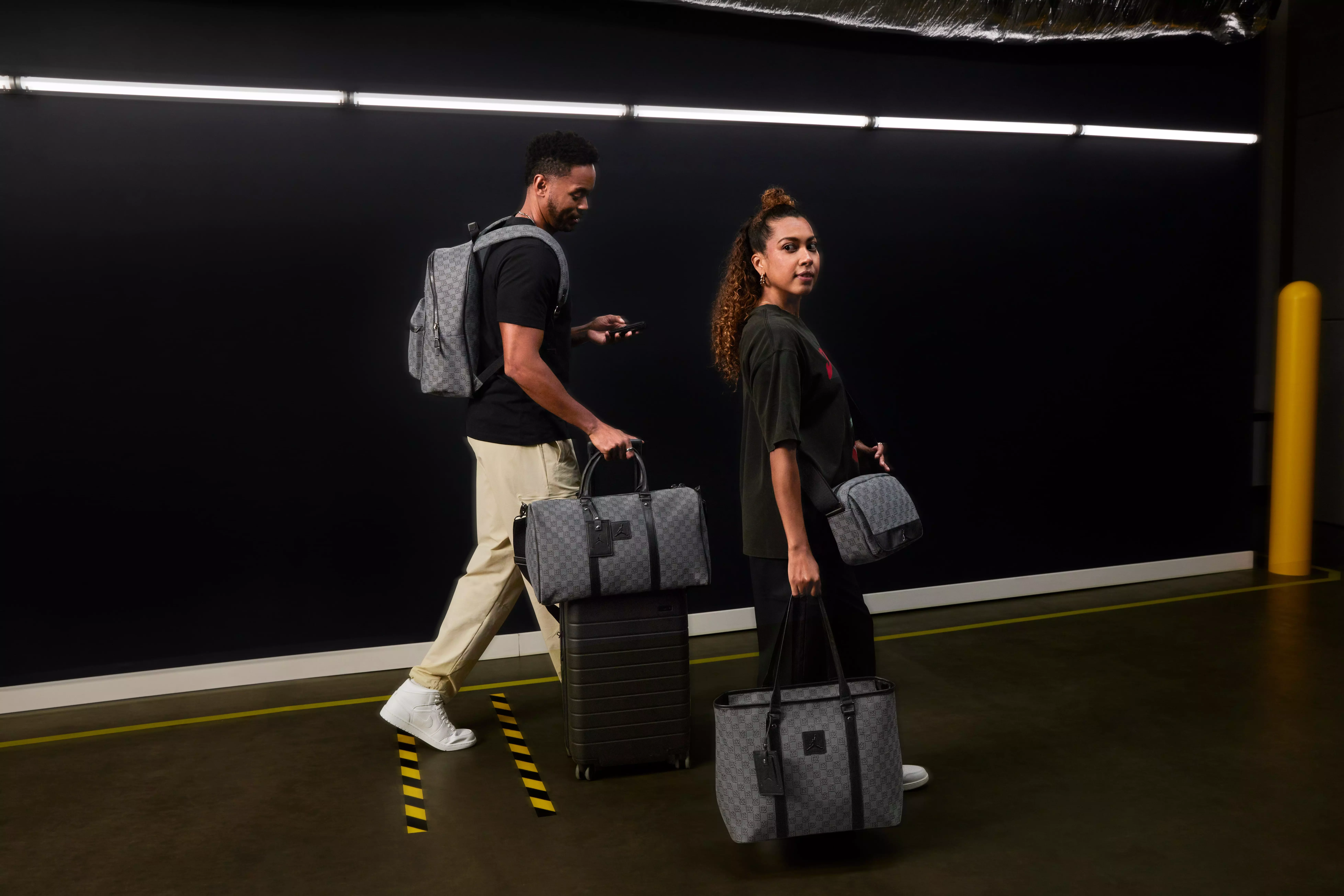 Jordan Monogram Backpack - Grey/Black - GREY/BLACK