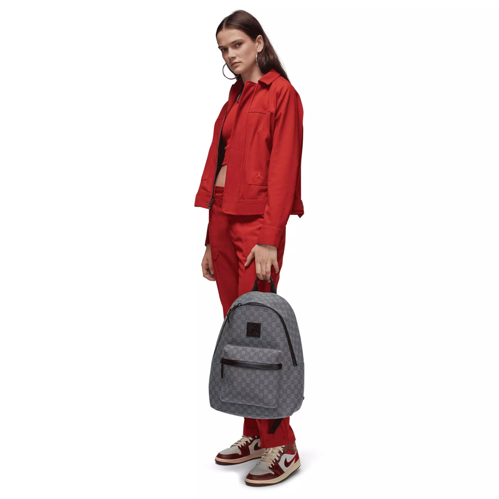 Jordan Monogram Backpack - Grey/Black - GREY/BLACK