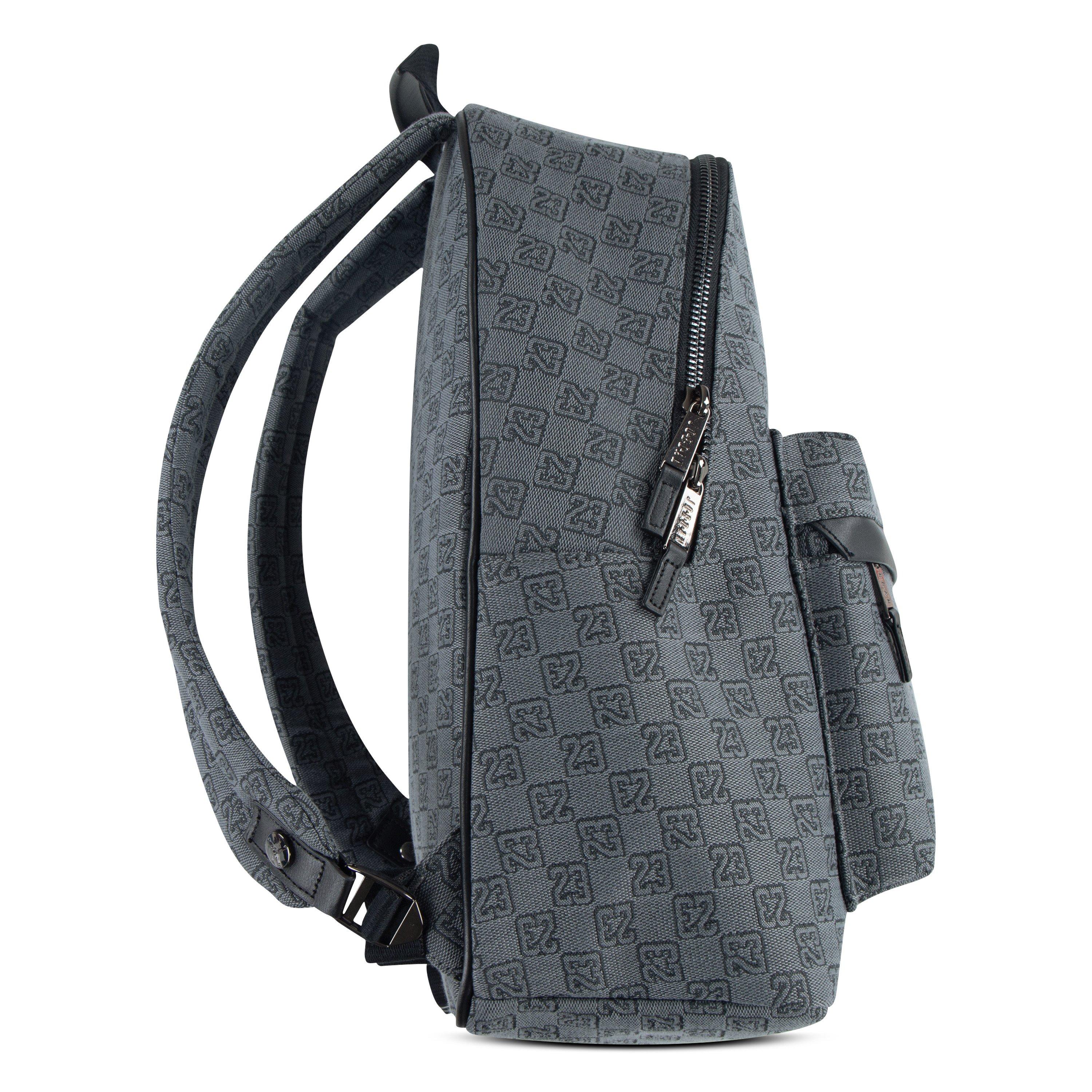 Jordan Monogram Backpack - Grey/Black - GREY/BLACK Thumbnail View 2