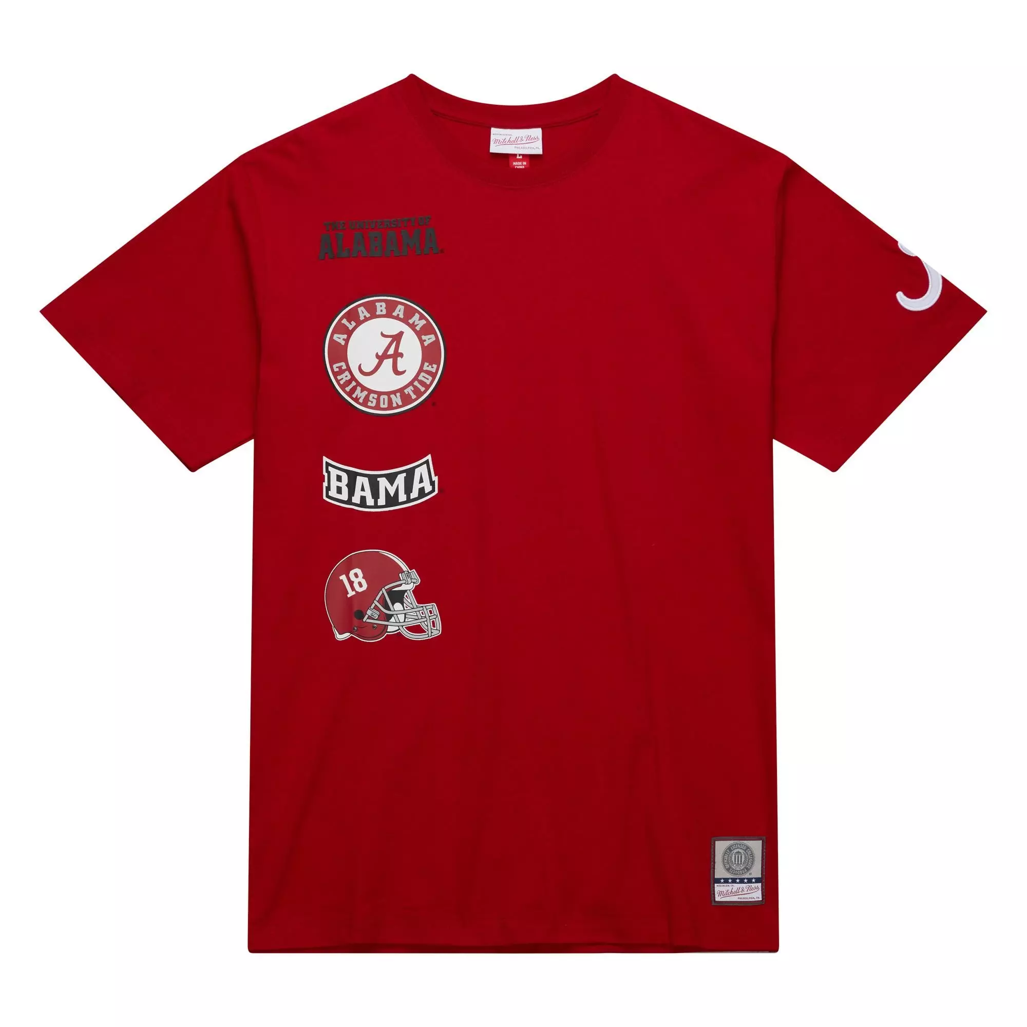 Mitchell & Ness Men's Alabama Crimson Tide Hometown Vintage Logo Top - RED