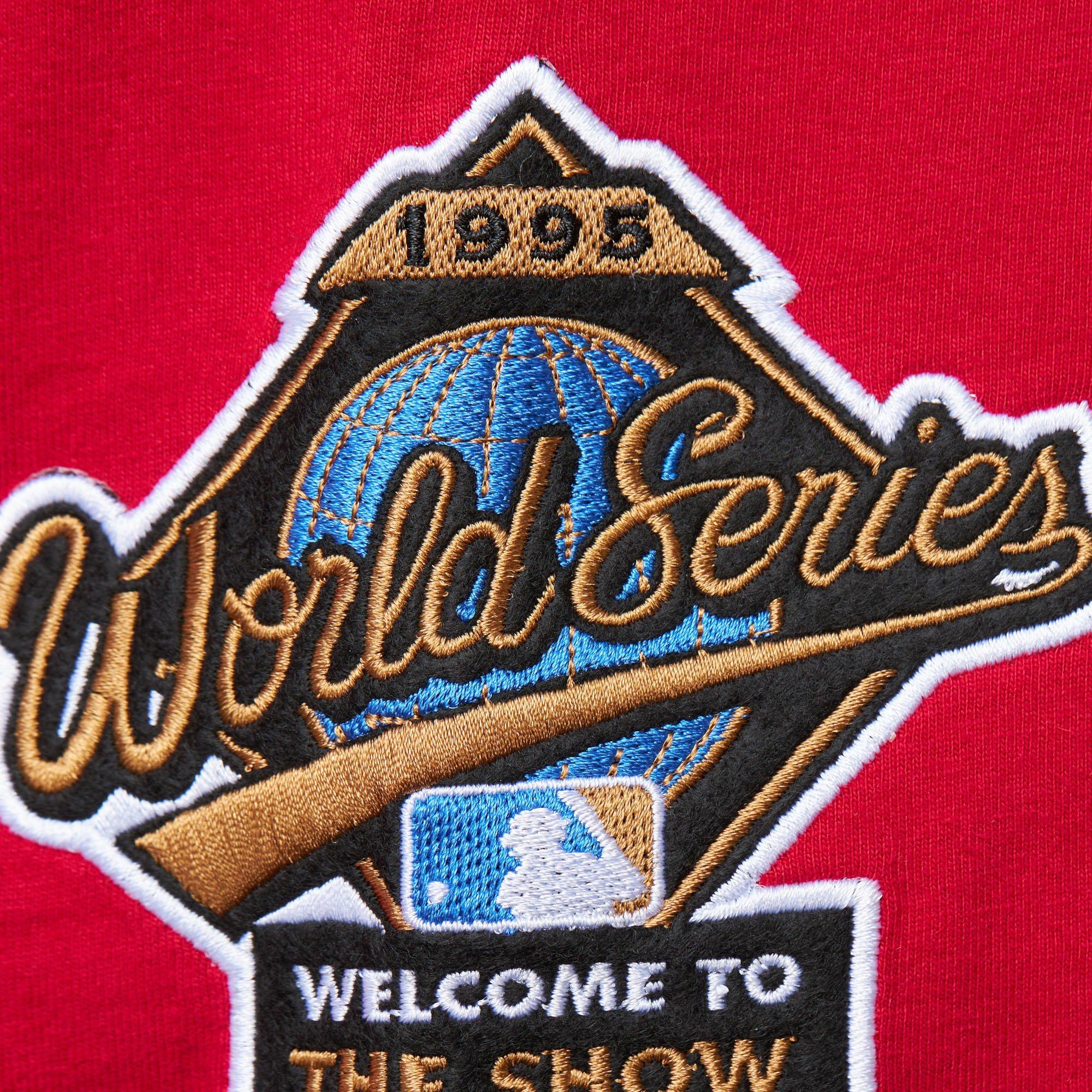 Mitchell & Ness Men's Atlanta Braves Hometown Vintage Logo Short Sleeve Shirt - Red - RED Thumbnail View 3