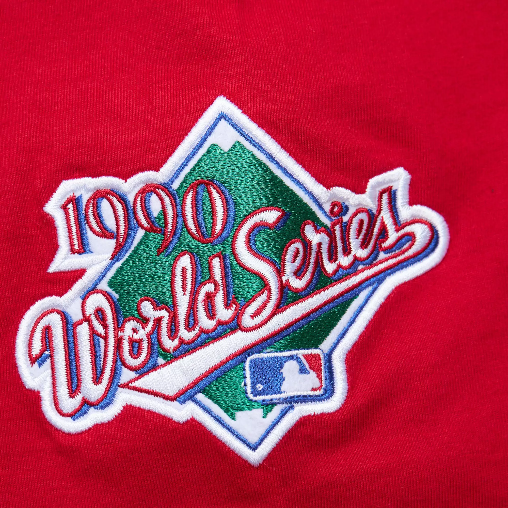 Mitchell & Ness Men's Cincinnati Reds Hometown Vintage Logo Short Sleeve Shirt - Red - RED