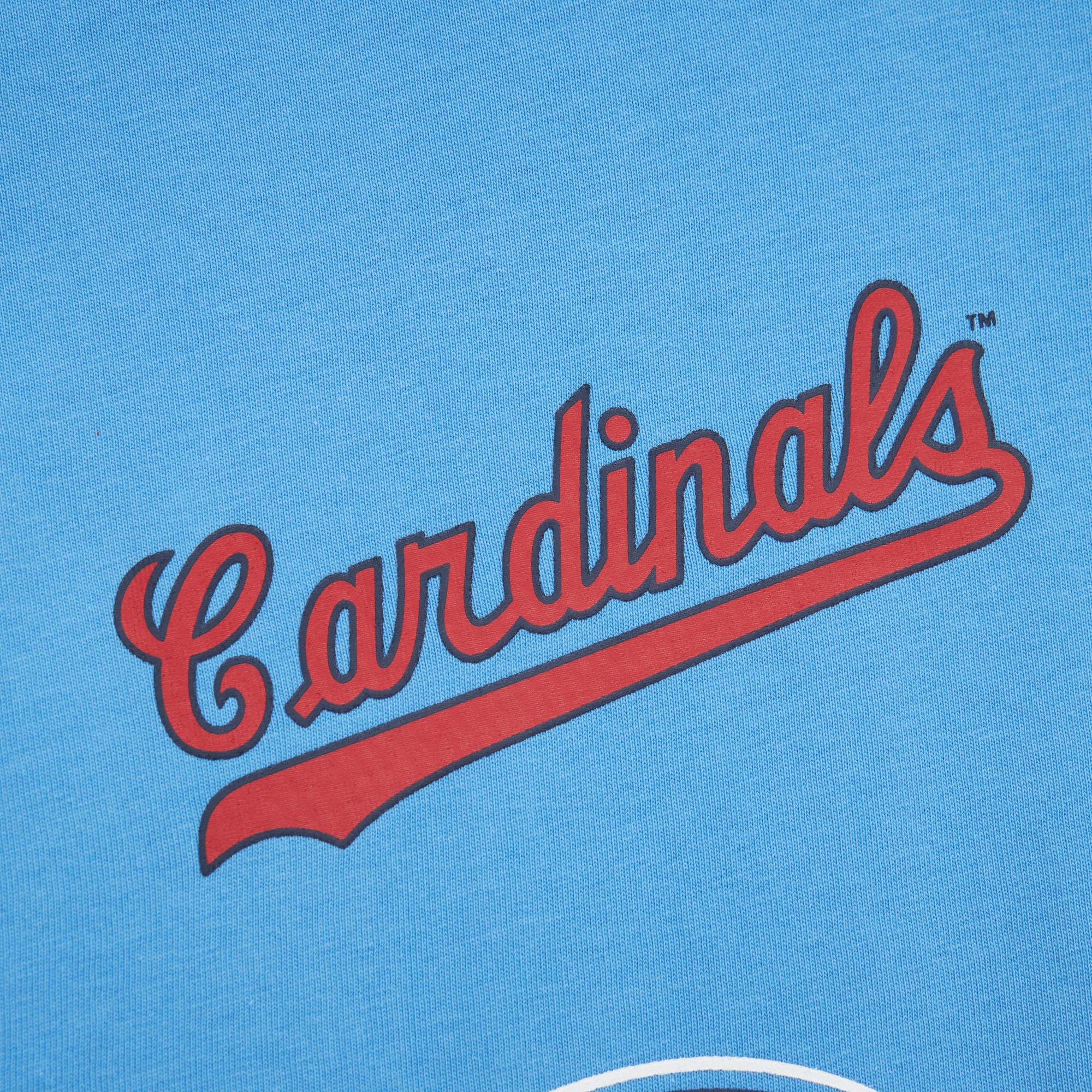 Mitchell & Ness Men's St. Louis Cardinals Hometown Vintage Logo Short Sleeve Shirt - Light Blue - LIGHT BLUE Thumbnail View 5