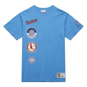 Mitchell & Ness Men's St. Louis Cardinals Hometown Vintage Logo Short Sleeve Shirt - Light Blue