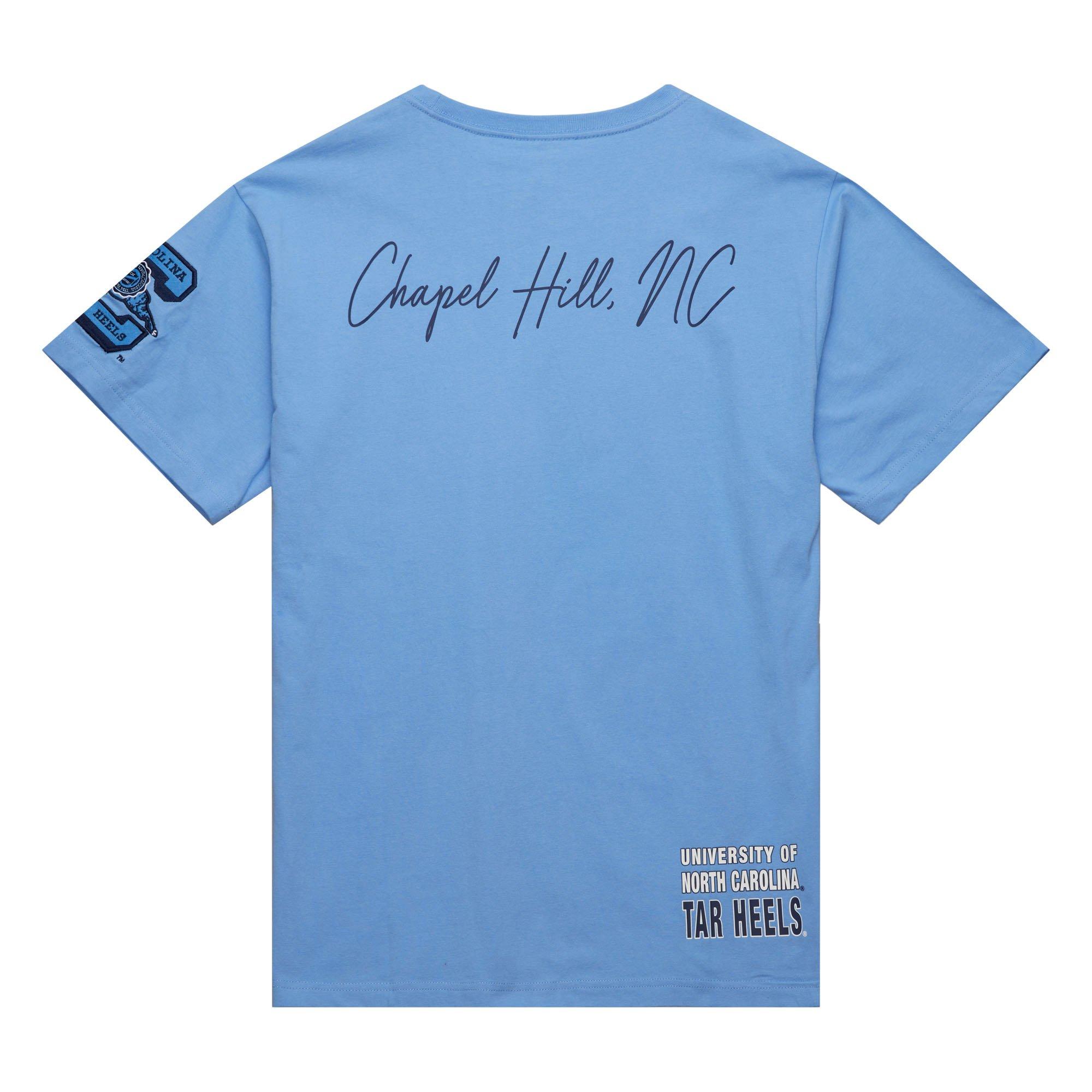 Mitchell & Ness Men's North Carolina Tar Heels Hometown Vintage Logo Short Sleeve Shirt - Light Blue - LIGHT BLUE Thumbnail View 2