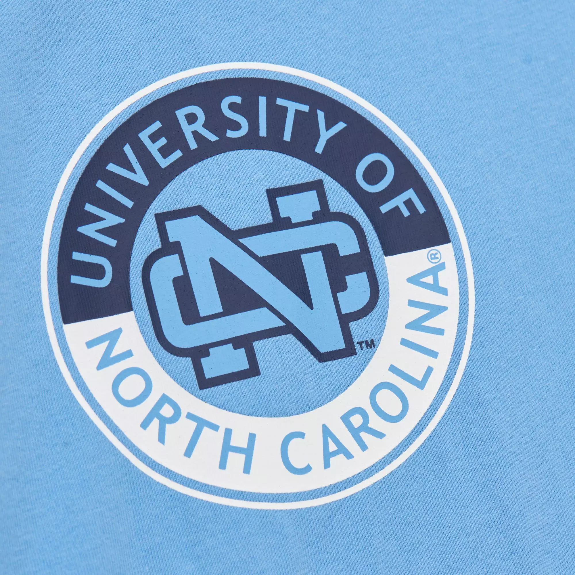 Mitchell & Ness Men's North Carolina Tar Heels Hometown Vintage Logo Short Sleeve Shirt - Light Blue - LIGHT BLUE