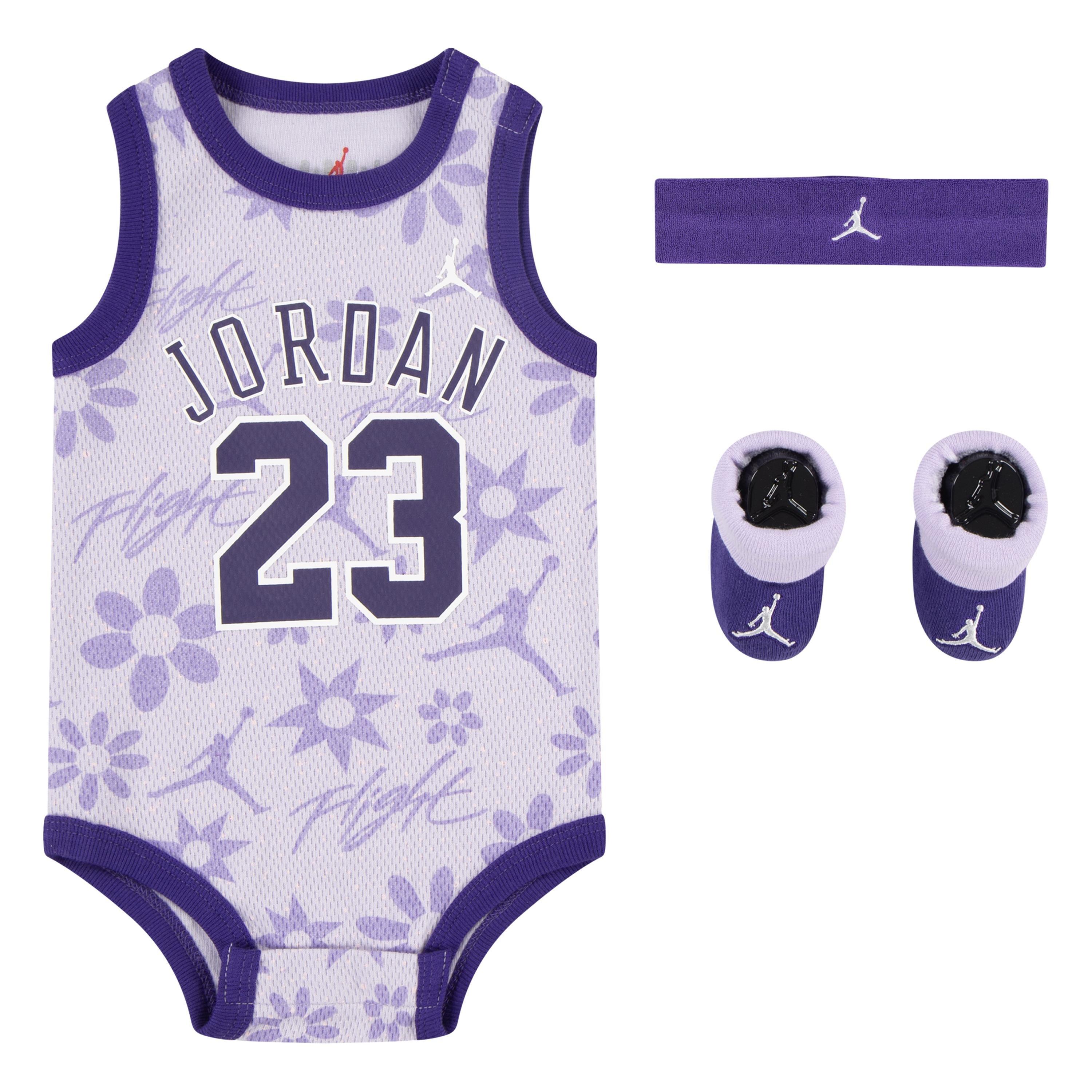 Jordan Infant Kids 23 Printed 3-Piece Jersey Set - Purple - PURPLE Thumbnail View 1