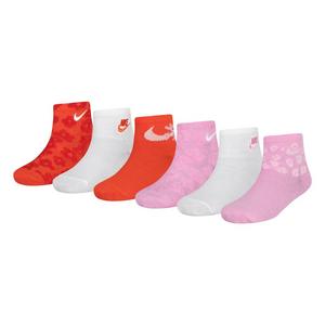 Nike Big Girls' 6-Pack Ankle Socks - Multi/Pink
