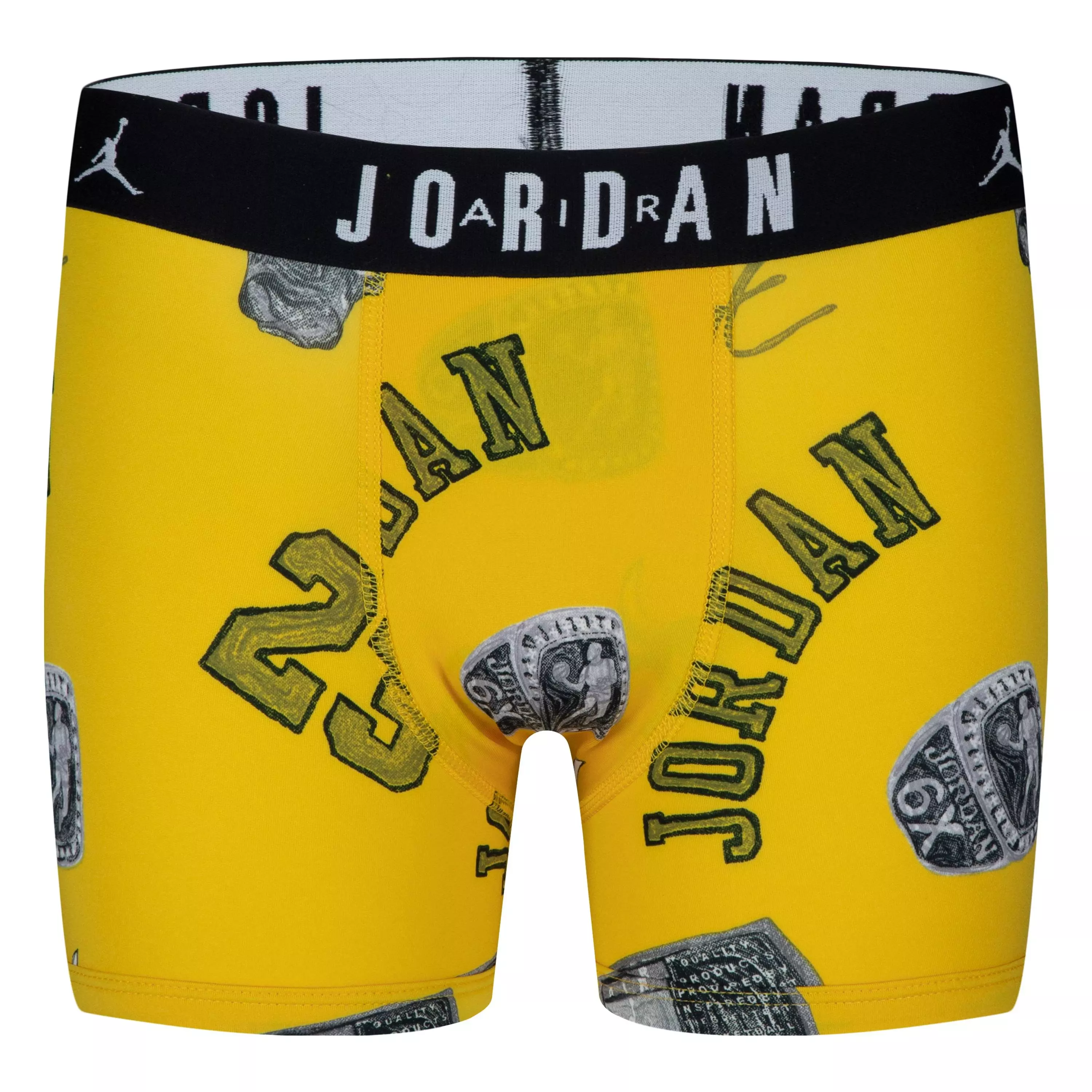 Jordan Big Kids' 2-Pack Printed Boxer Briefs - Blue/Yellow - BLUE/YELLOW