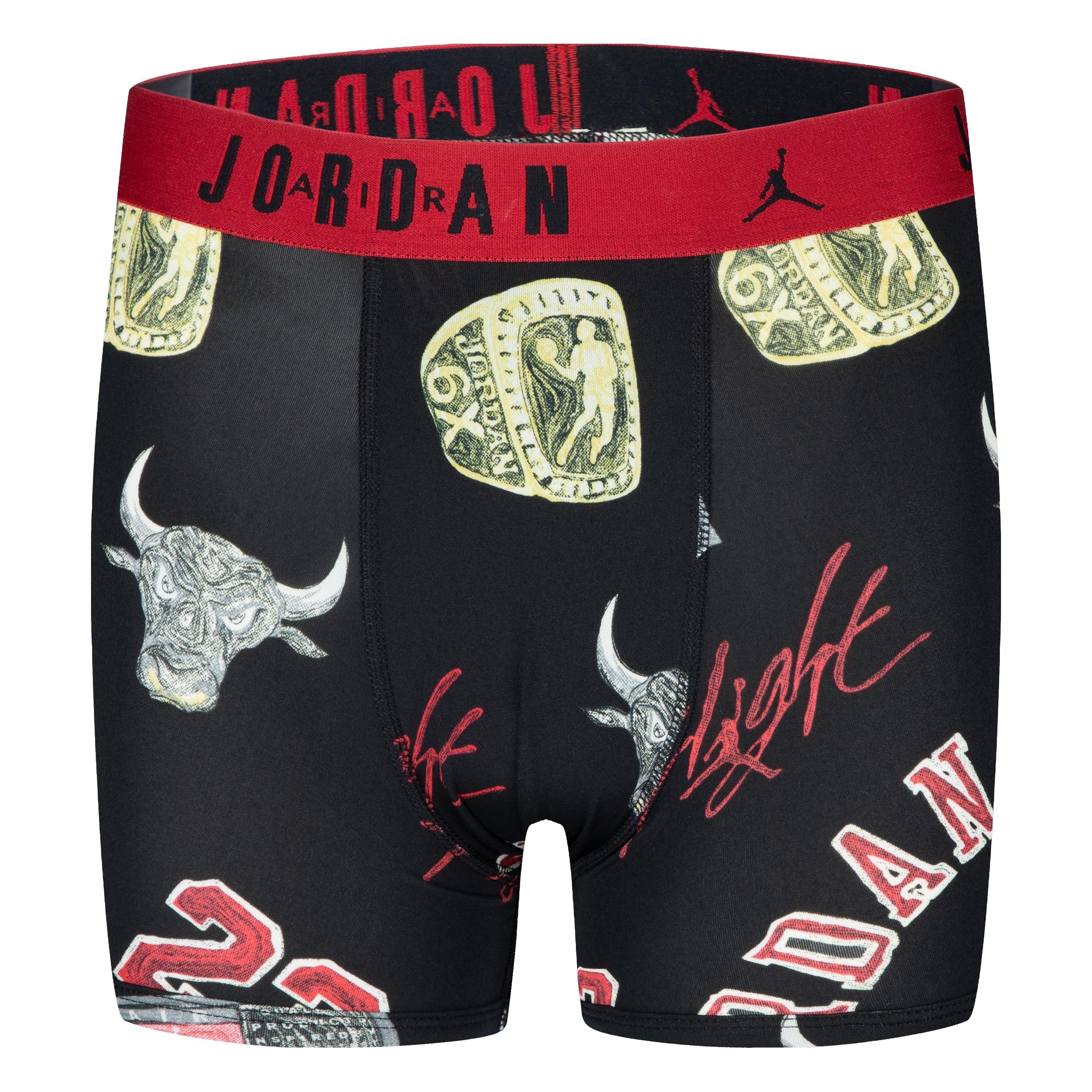 Jordan 2-Pack Printed Big Kids' Black/White&nbsp;Boxer Briefs