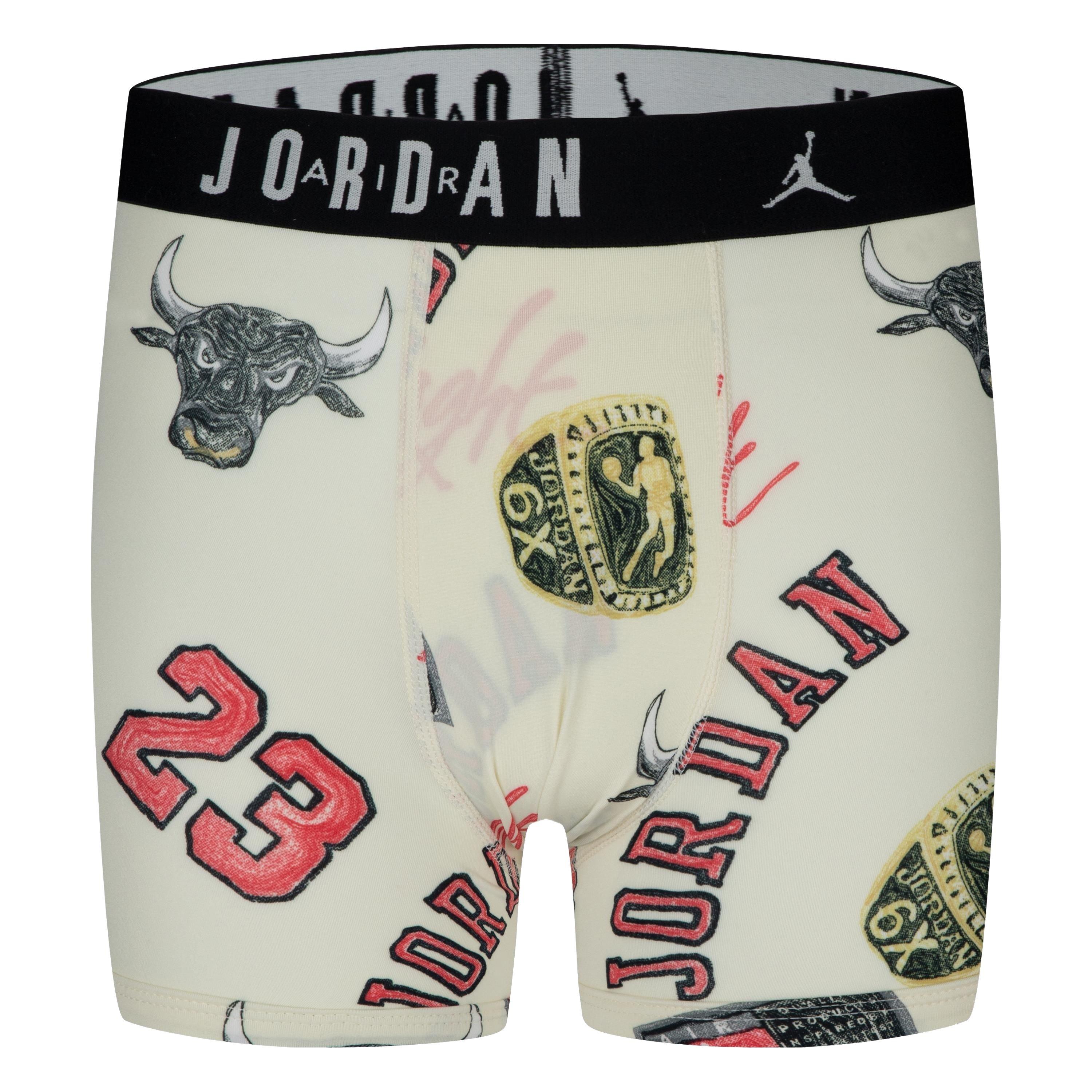 Jordan 2-Pack Printed Big Kids' Black/White&nbsp;Boxer Briefs