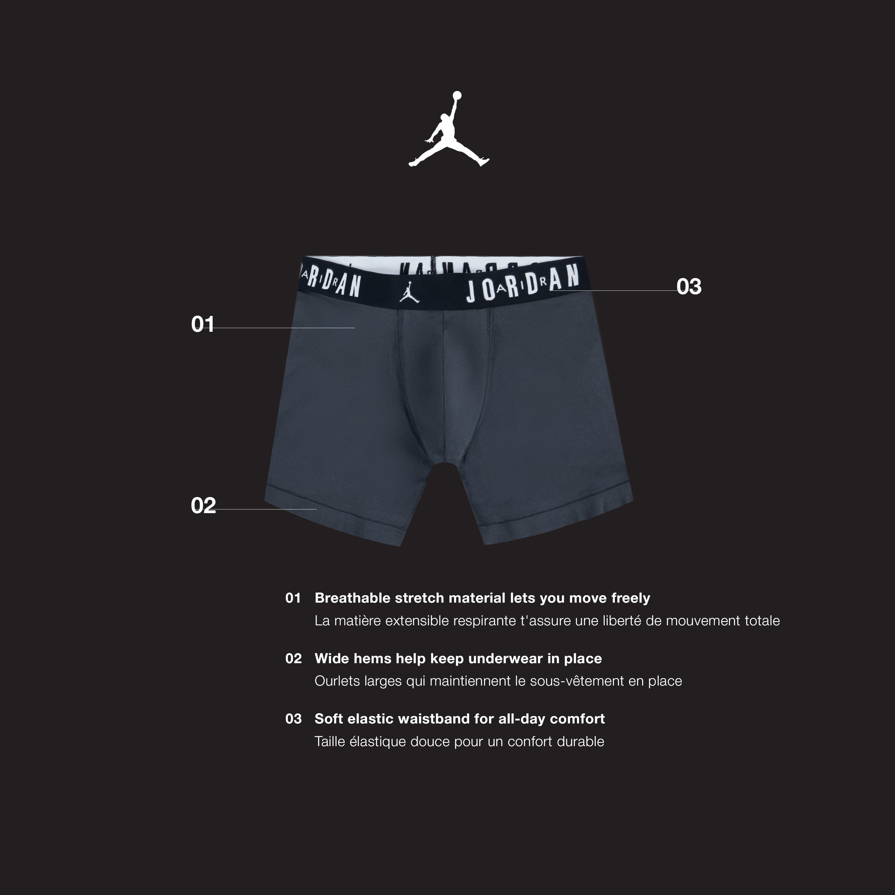 Jordan 2-Pack Printed Big Kids' Black/White&nbsp;Boxer Briefs