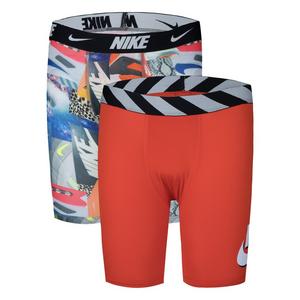 Nike Big Boys' All Over Print Underwear-2PK-Red