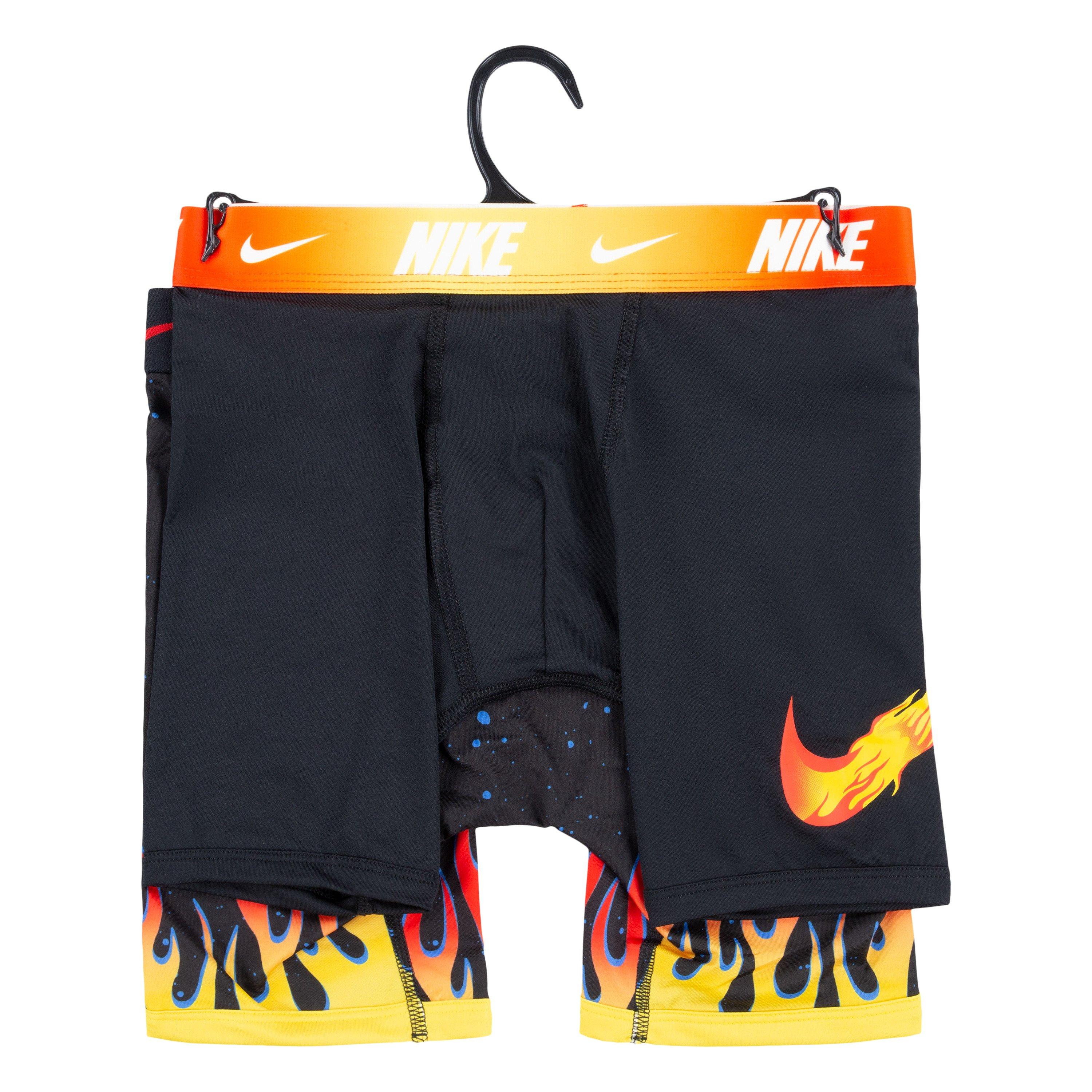 Nike All Over Print Big Boys' Black Underwear-2PK