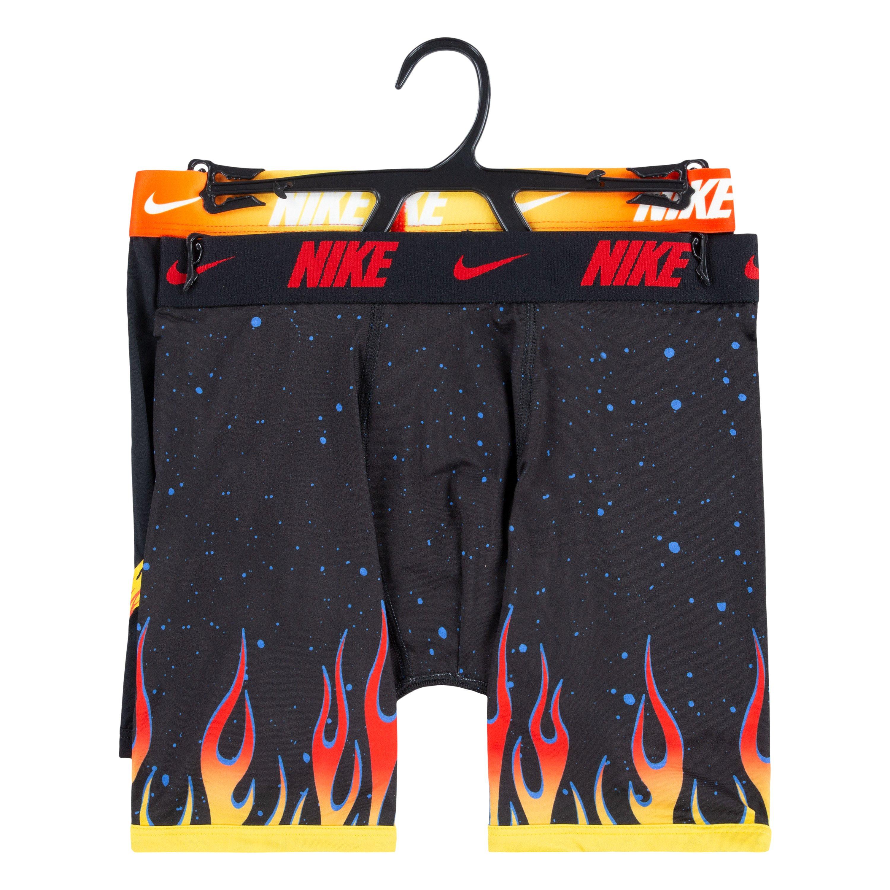 Nike All Over Print Big Boys' Black Underwear-2PK