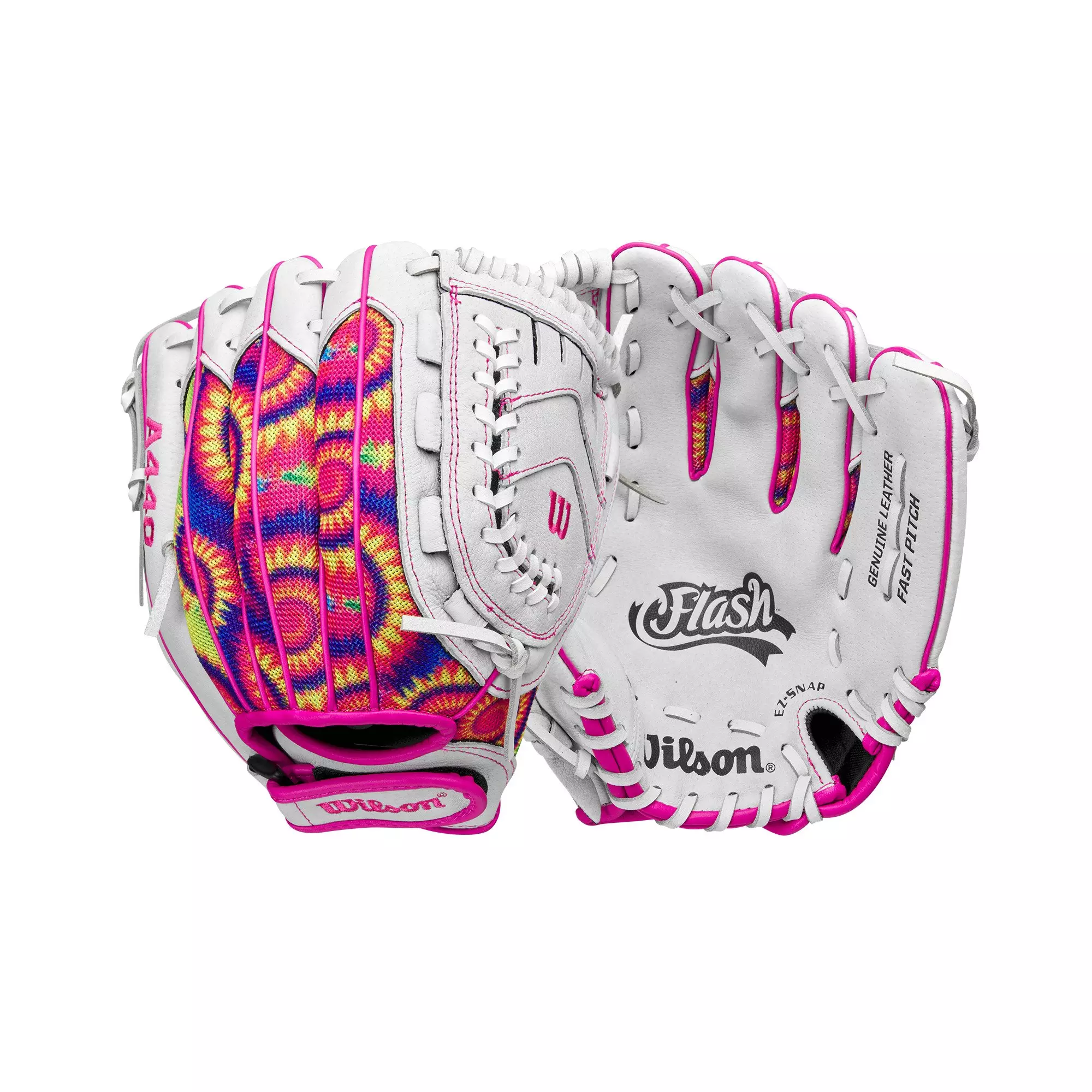 Wilson A440 Flash 11" Softball Fielders Glove - WHITE/MULTI