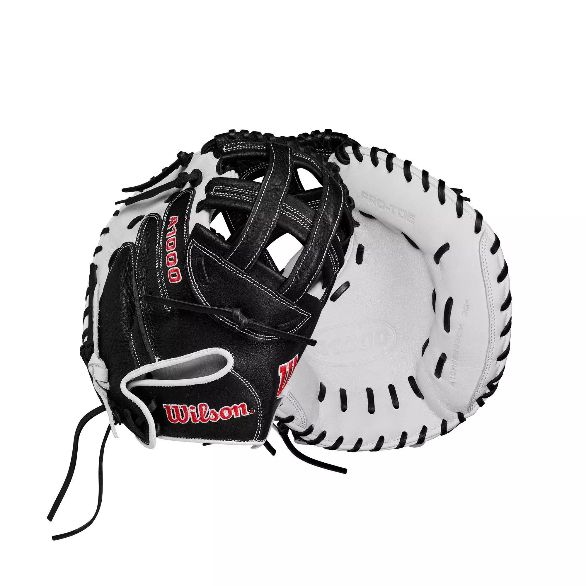 Wilson A1000 Fastpitch Catchers Glove 2024 - WHITE/BLACK