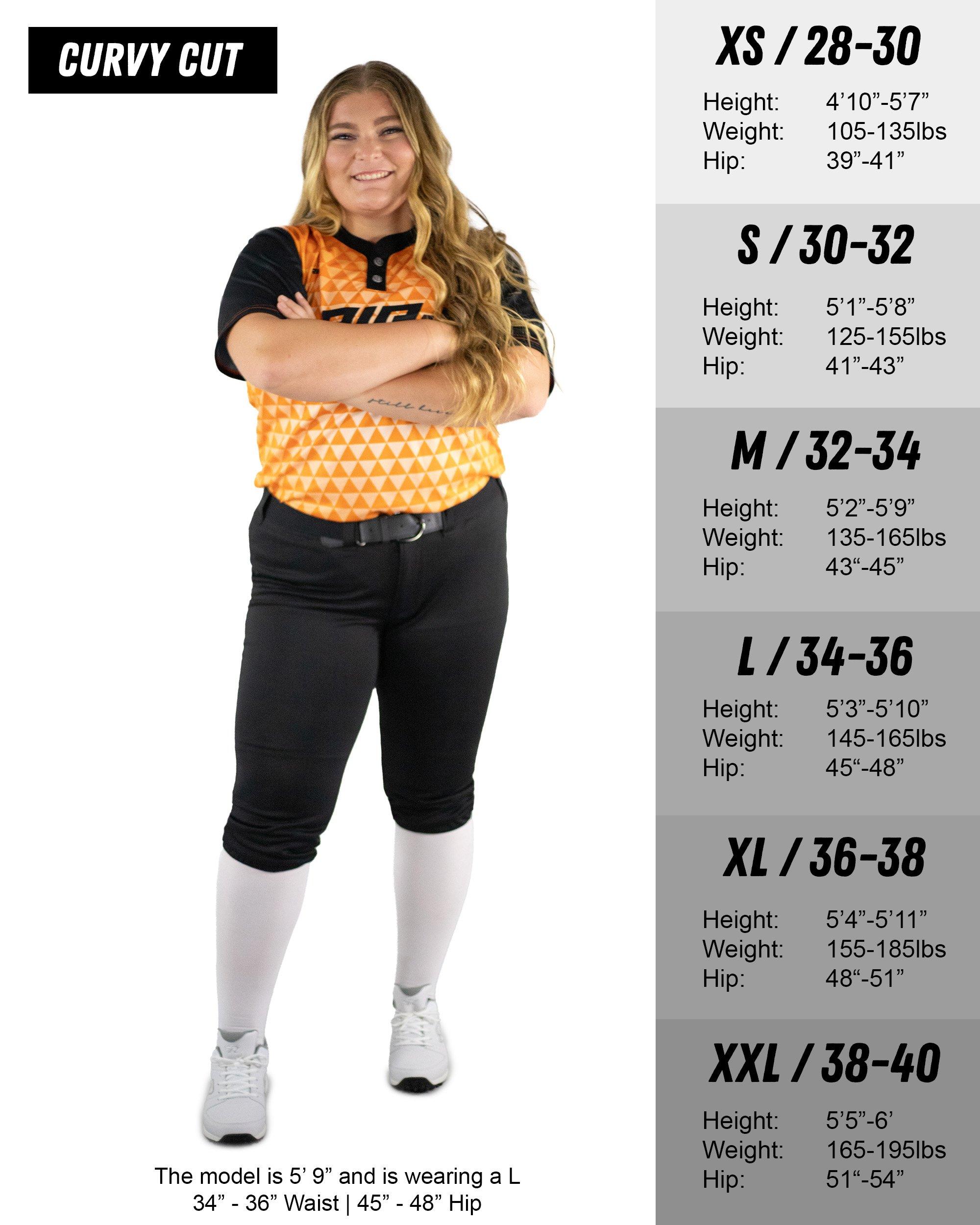 RIP-IT Women's Revolution Curvy Softball Pants - Black - BLACK Thumbnail View 4