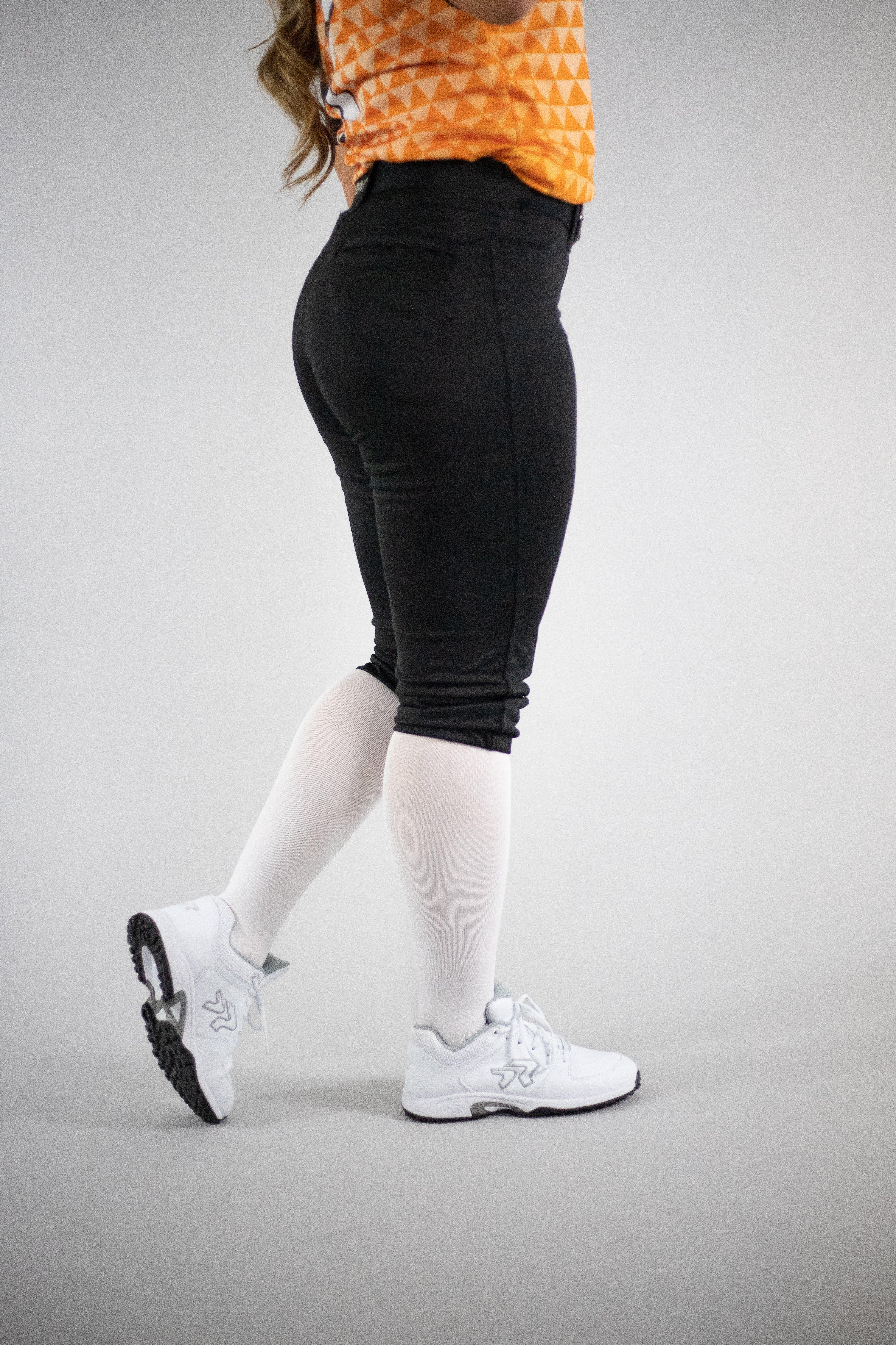 RIP-IT Women's Revolution Softball Pants - Athletic Fit - BLACK Thumbnail View 4